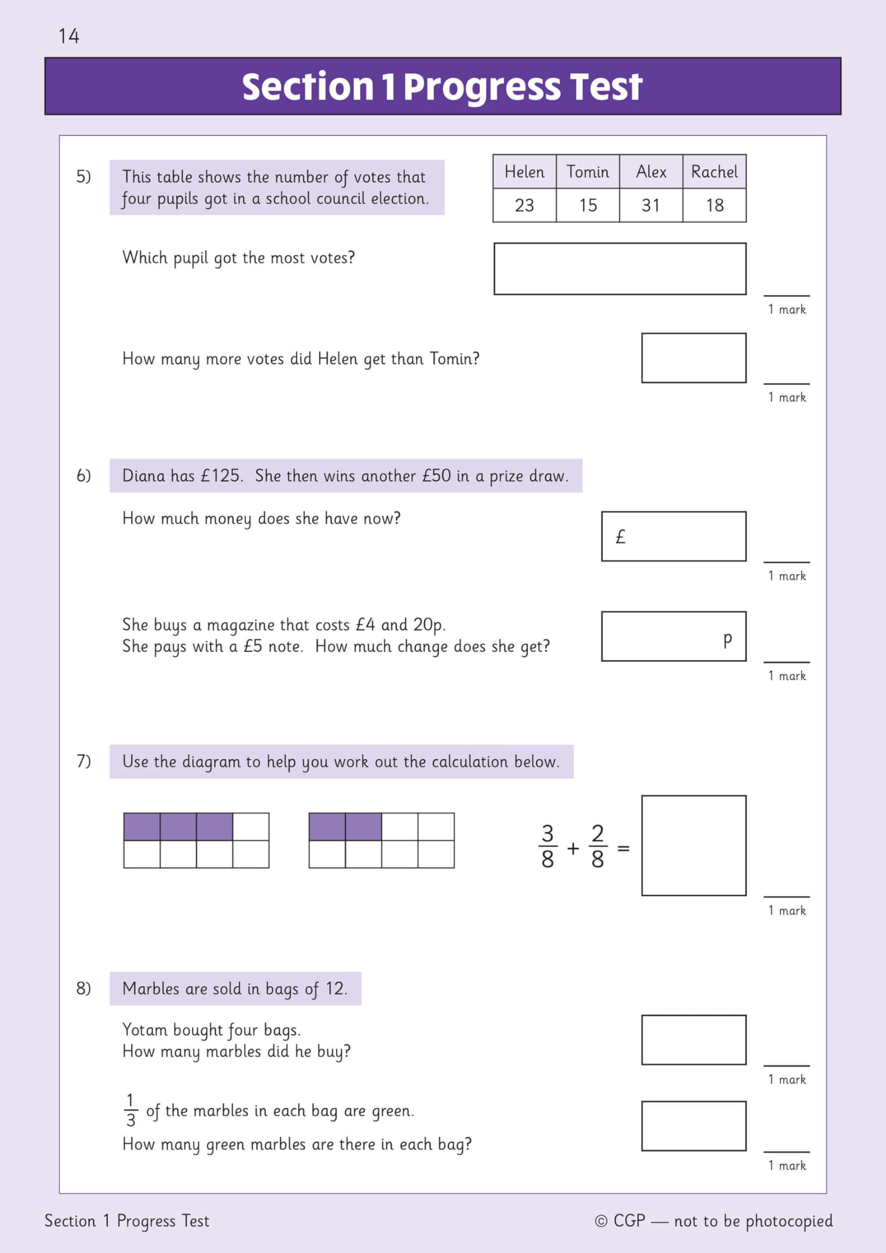 CGP Books New KS2 Maths Year 3 Mental Arithmetic Targeted Question Book - Ages 7-8 | Paperback 7