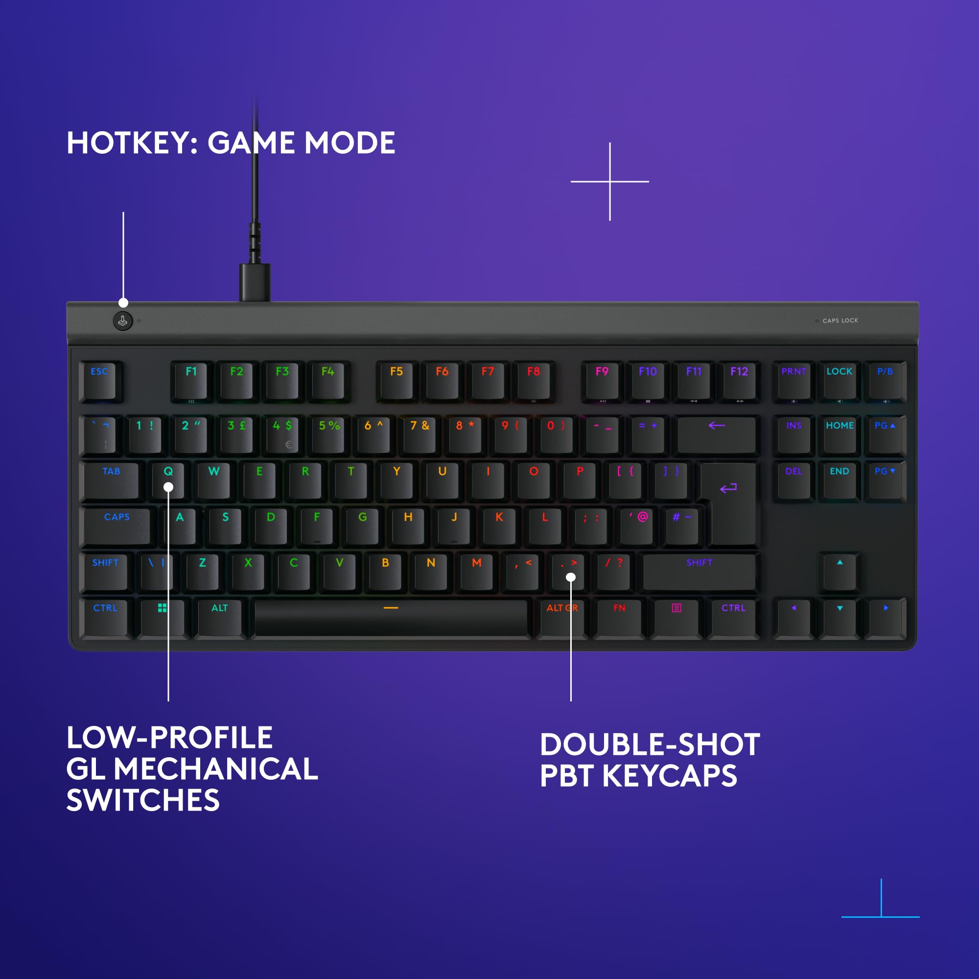 Logitech G G515 TKL Wired Low Profile Gaming Keyboard with GL Mechanical Switches and LIGHTSYNC RGB 7