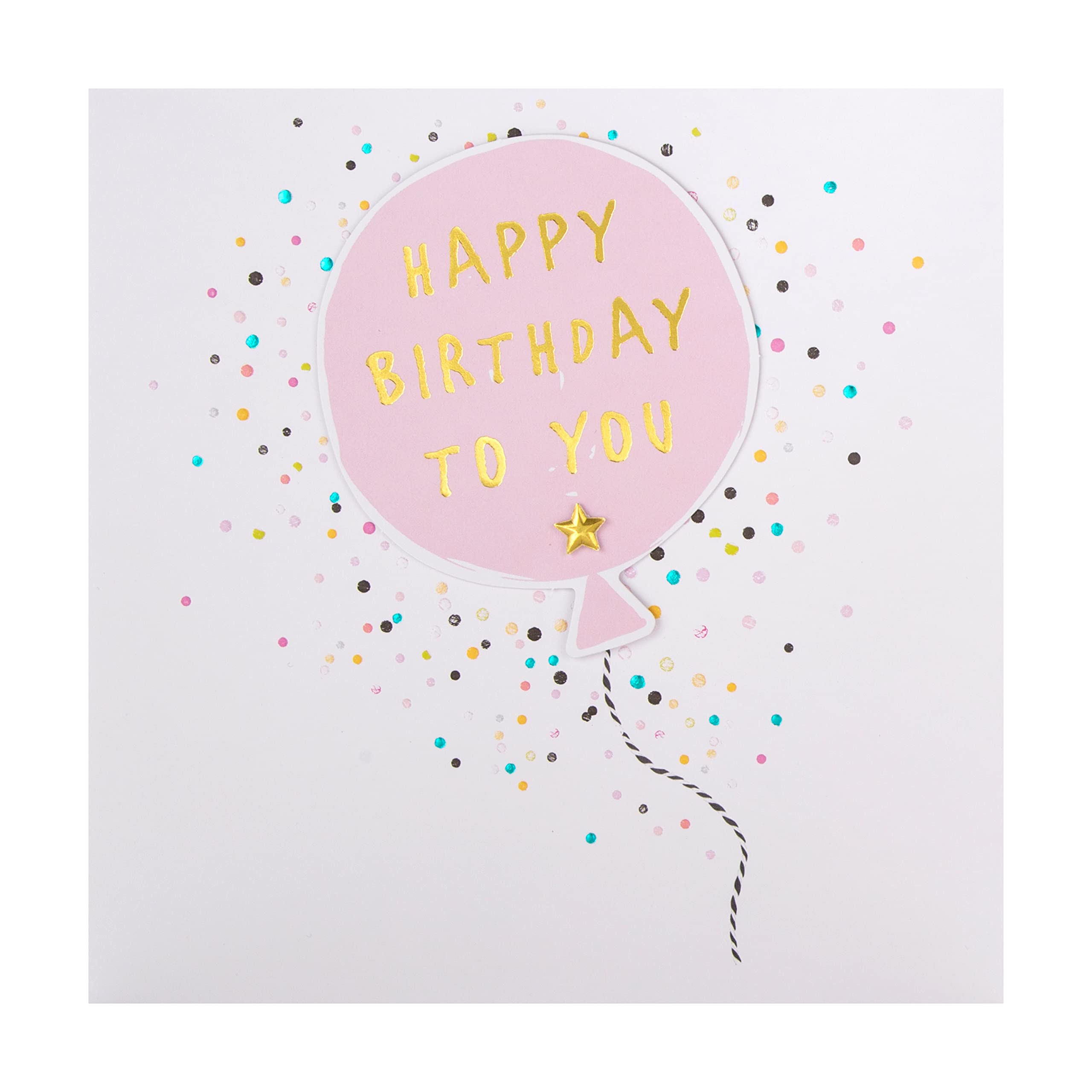 Hallmark Birthday Card - 3D Effect Balloon Design | 19.8cm x 19.8cm | Blank Inside 5