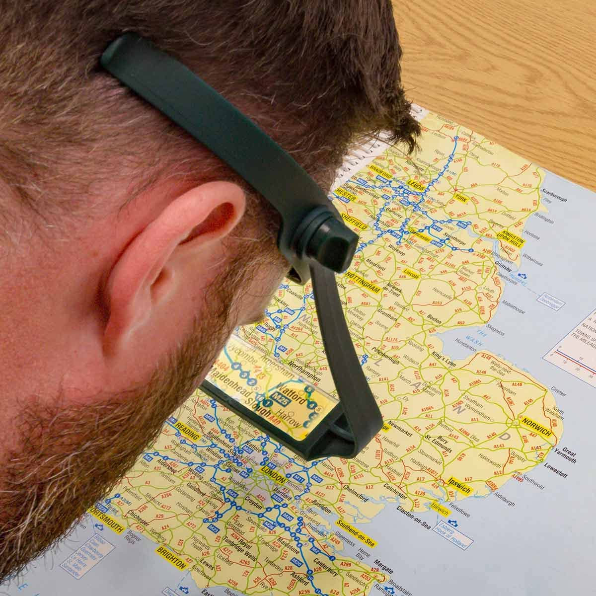 Modelcraft Slimline Headband Magnifier with 4 Interchangeable Lenses (1.6x, 2.0x, 2.5x, 3.5x) | Black 3