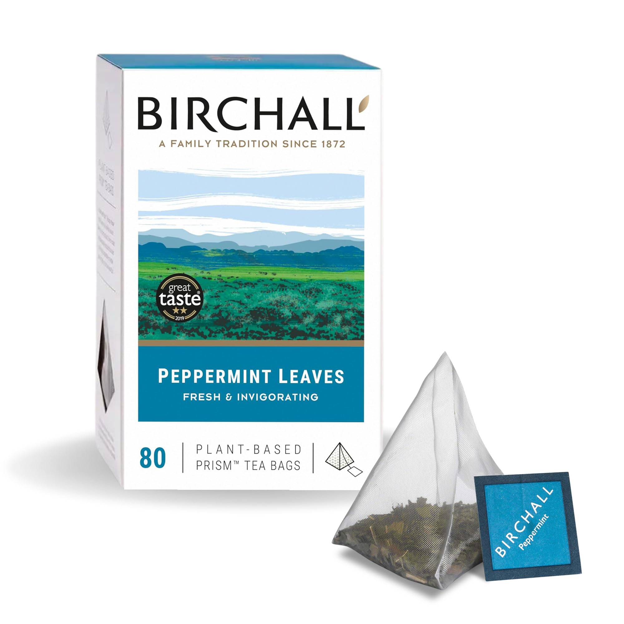 Birchall Peppermint Tea Gift Set - Caffeine Free Herbal Tea with 80 Plant-Based Tea Bags 7