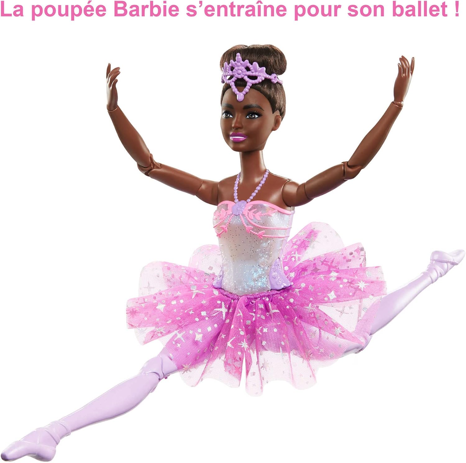 Barbie Magical Ballerina Doll - Light-Up Purple Tutu, Black Hair,3+ Years 5