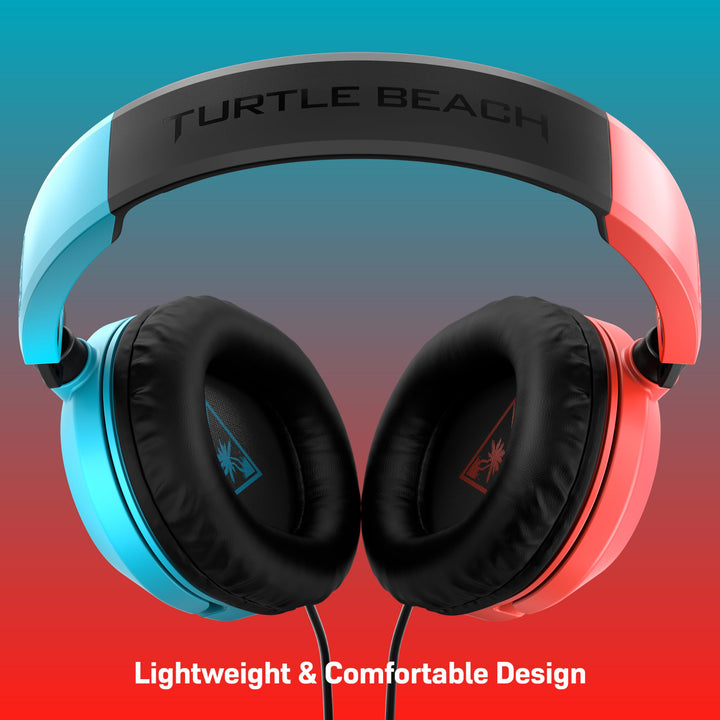 Turtle Beach Recon 50 Red/Blue Gaming Headset for Nintendo Switch, Xbox, PS4, PS5, PC & Mobile