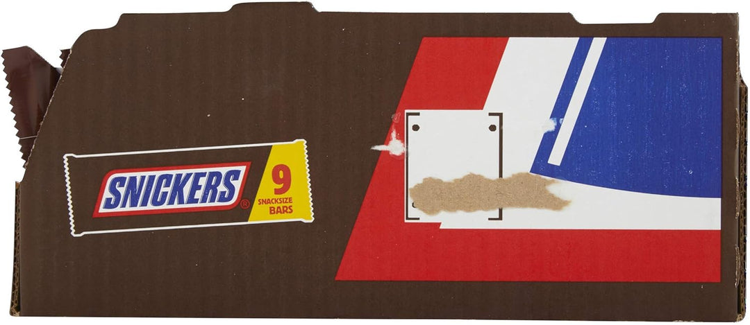 Snickers 9 Bars Pack 9x35.5g - Milk Chocolate with Nougat, Caramel & Roasted Peanuts