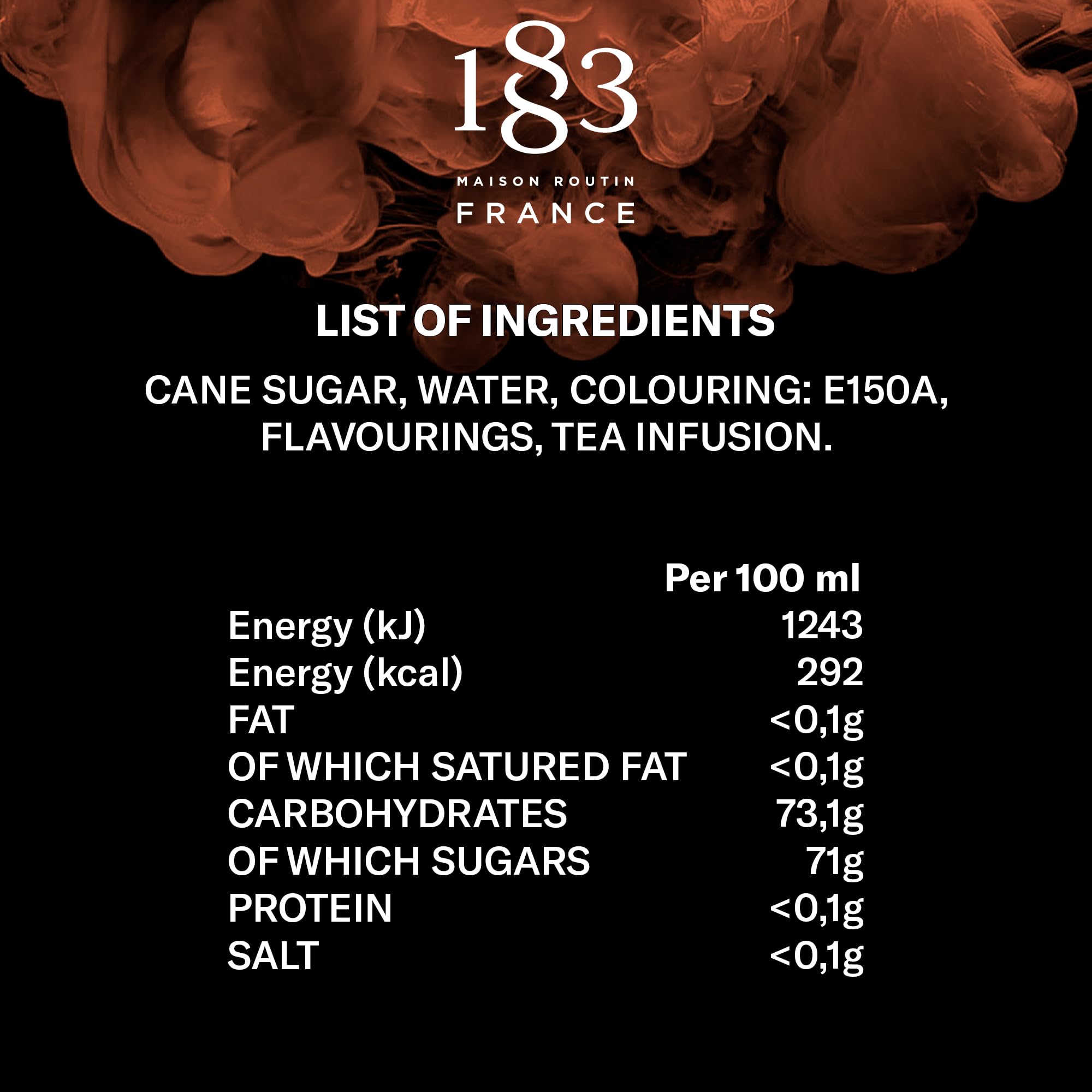1883 MAISON ROUTIN Premium Chai Tea Syrup for Coffee & Cocktails | Vegan | 1 L 3