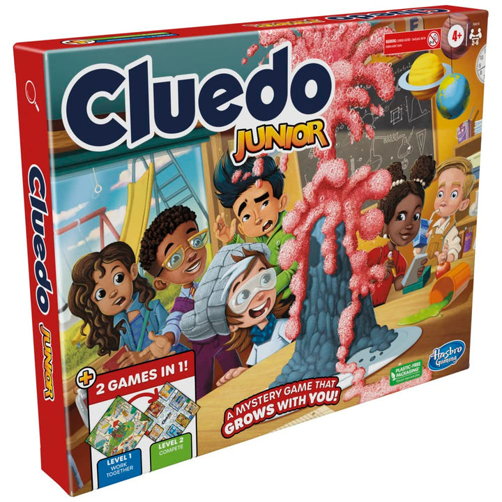 Hasbro Gaming Cluedo Junior Board Game, 2-in-1 Detective Game for Kids 4+ Years, Double-Sided Gameboard for 2-6 Players