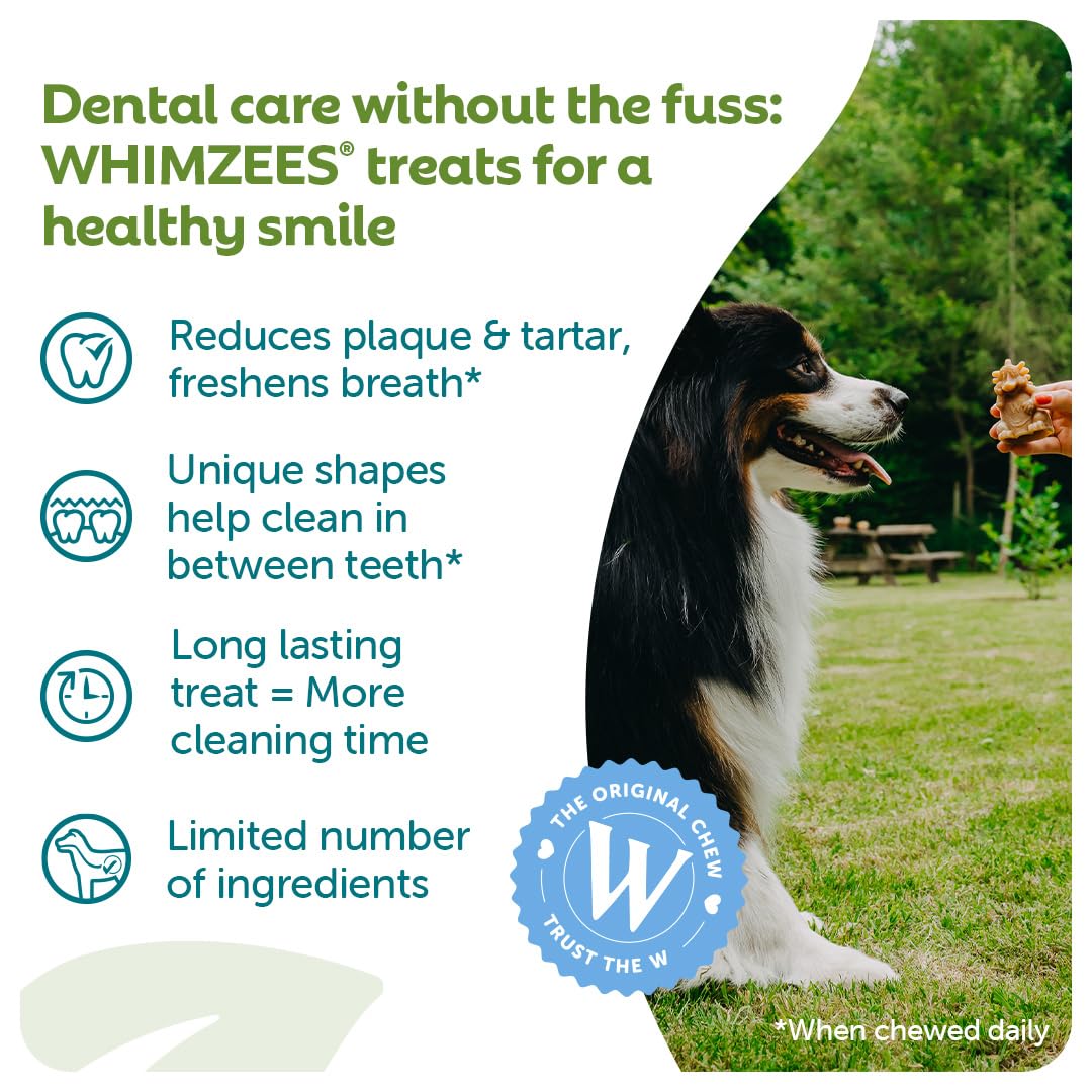 WHIMZEES By Wellness Hedgehog Dental Sticks - Natural, Grain-Free, Large Breed (18-27 kg) | 6 Count
