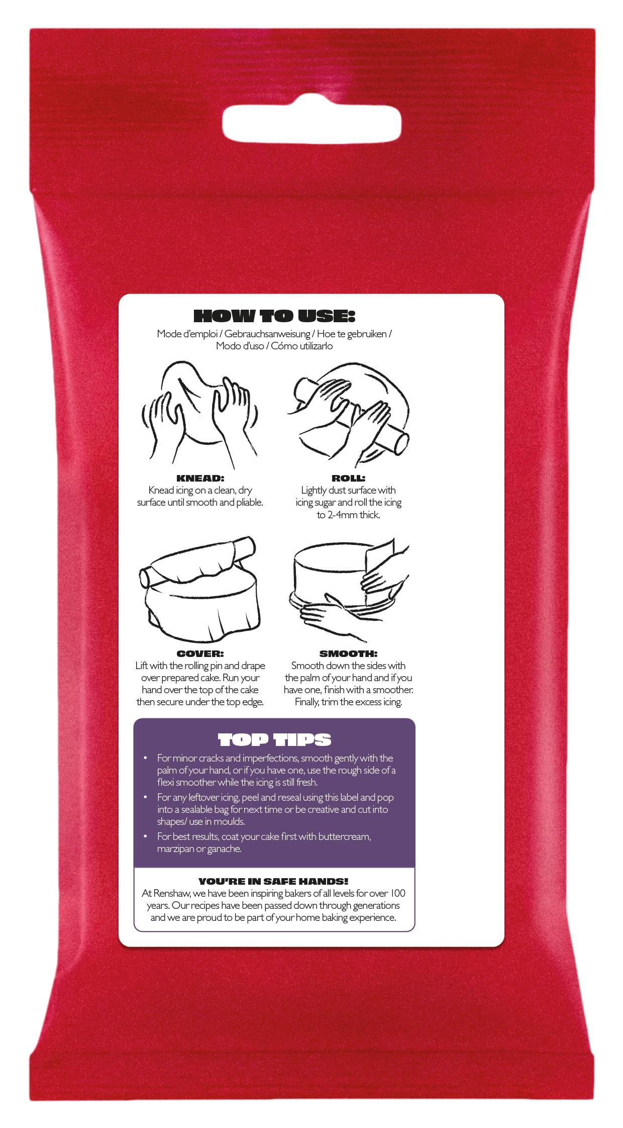 Renshaw Just Roll With It Fondant Icing - Deep Purple, 250 g | Ready to Roll Vegan Icing 3