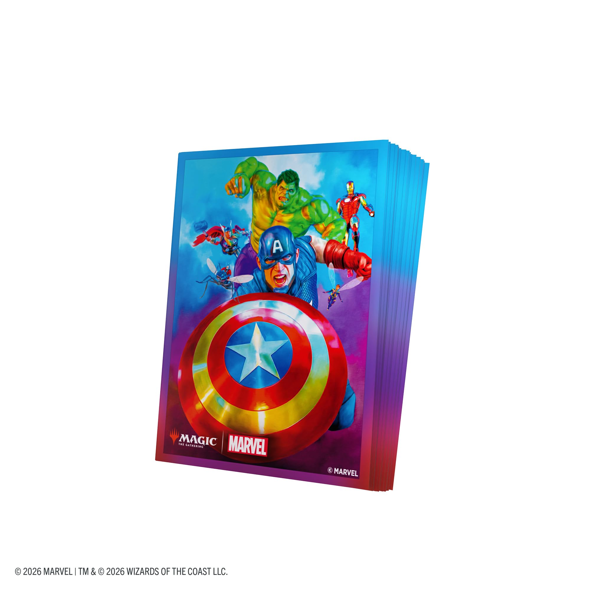 Gamegenic Premium Art Sleeves - Captain America Team Leader | 105 Sleeves | Standard Card Size 2