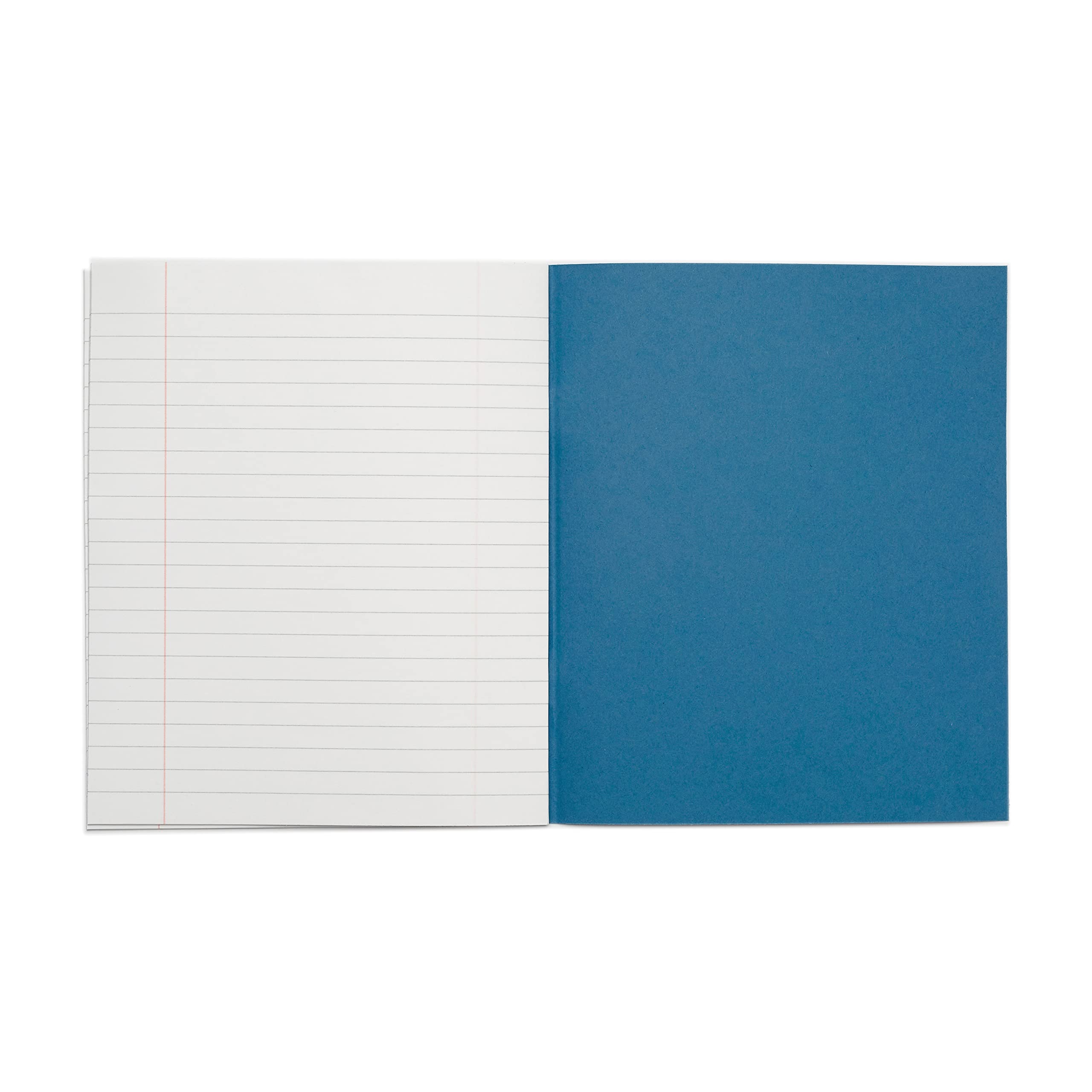 Rhino 8 x 6.5 Exercise Books - 48-Page, 8mm Lined with Margin, 10-Pack | Light Blue 6