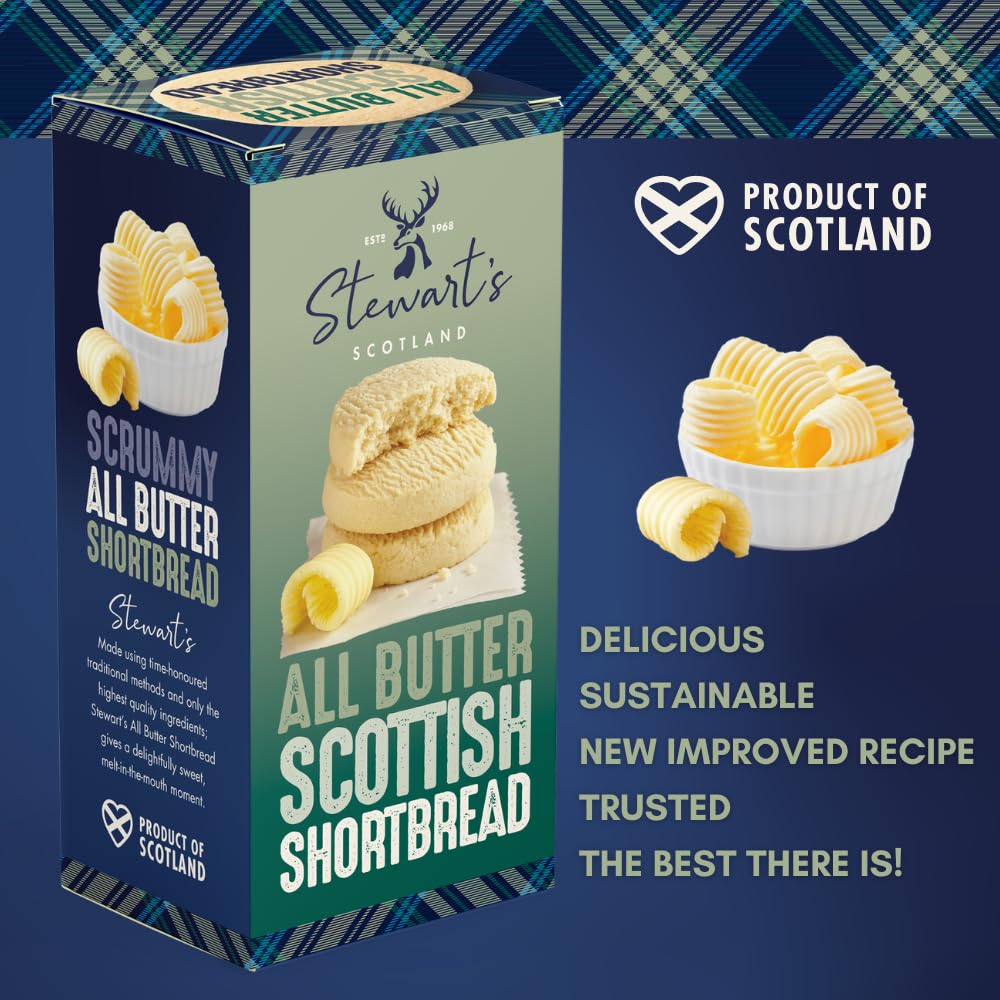 Stewart's Signature Range Traditionelles Shortbread (160 g) – Tartan Collection Dose 3