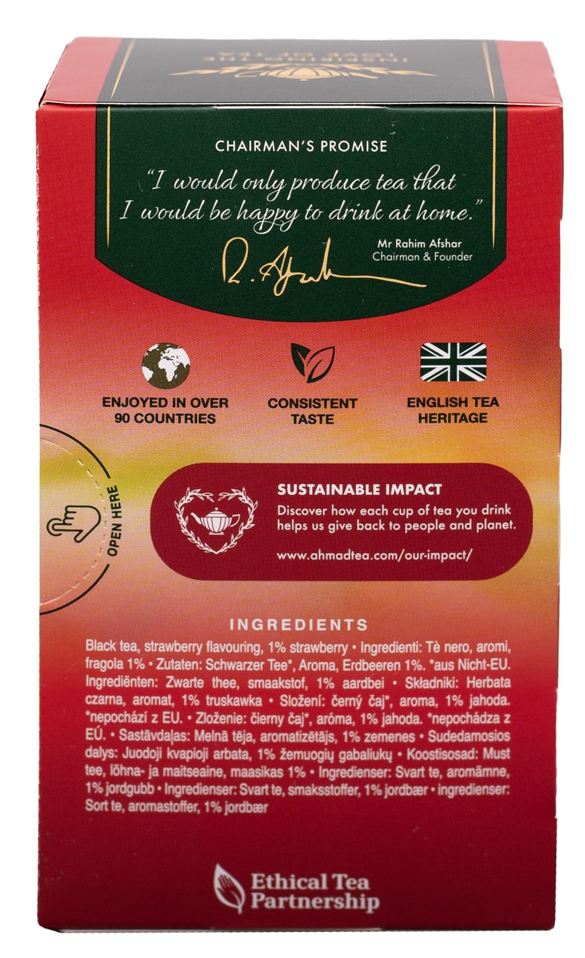 Ahmad Tea Strawberry Sensation - Fruit-Flavoured Black Tea (20 Teabags) 8