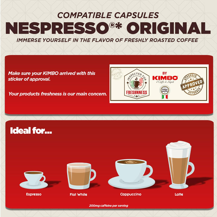 Kimbo - Espresso Barista Ristretto Coffee Capsules (30-Pack) | Nespresso Compatible | Dark Roast 100% Arabica | Aluminium Pods