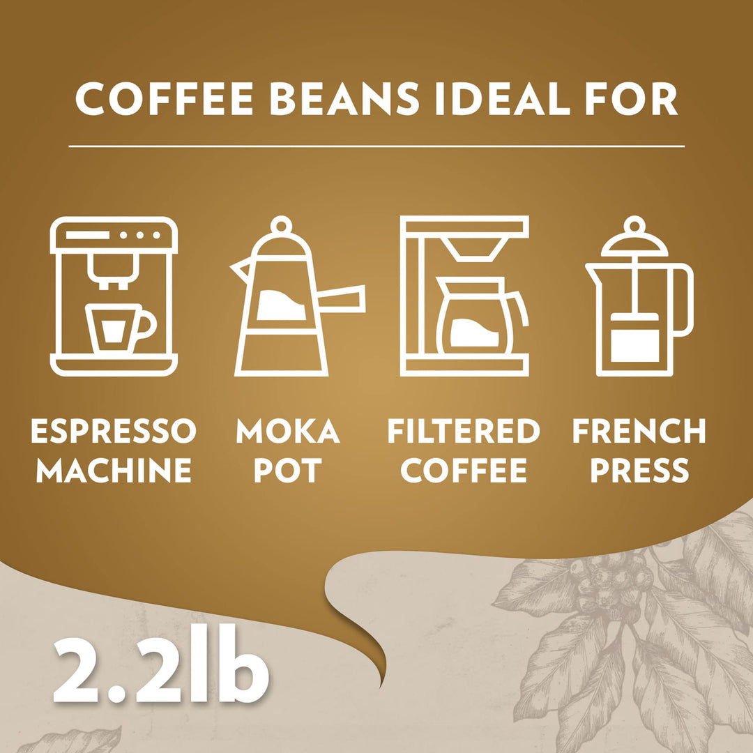 Lavazza Qualita Oro Italian Whole Bean Coffee 2.2 lb (997.9 g)