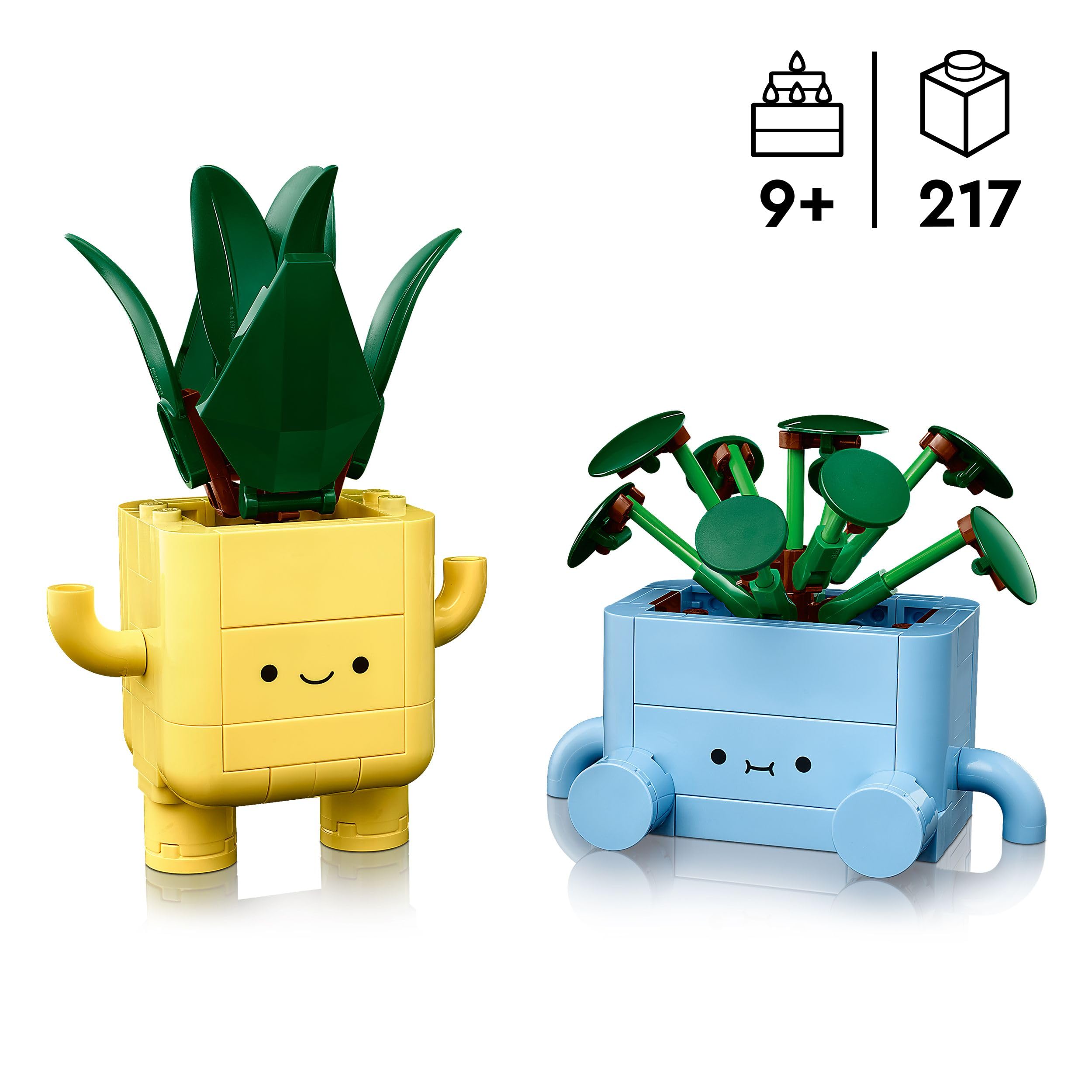 LEGO Botanicals Happy Plants Bauset – 217-teiliges Bastelset für Kinder ab 9 Jahren 10