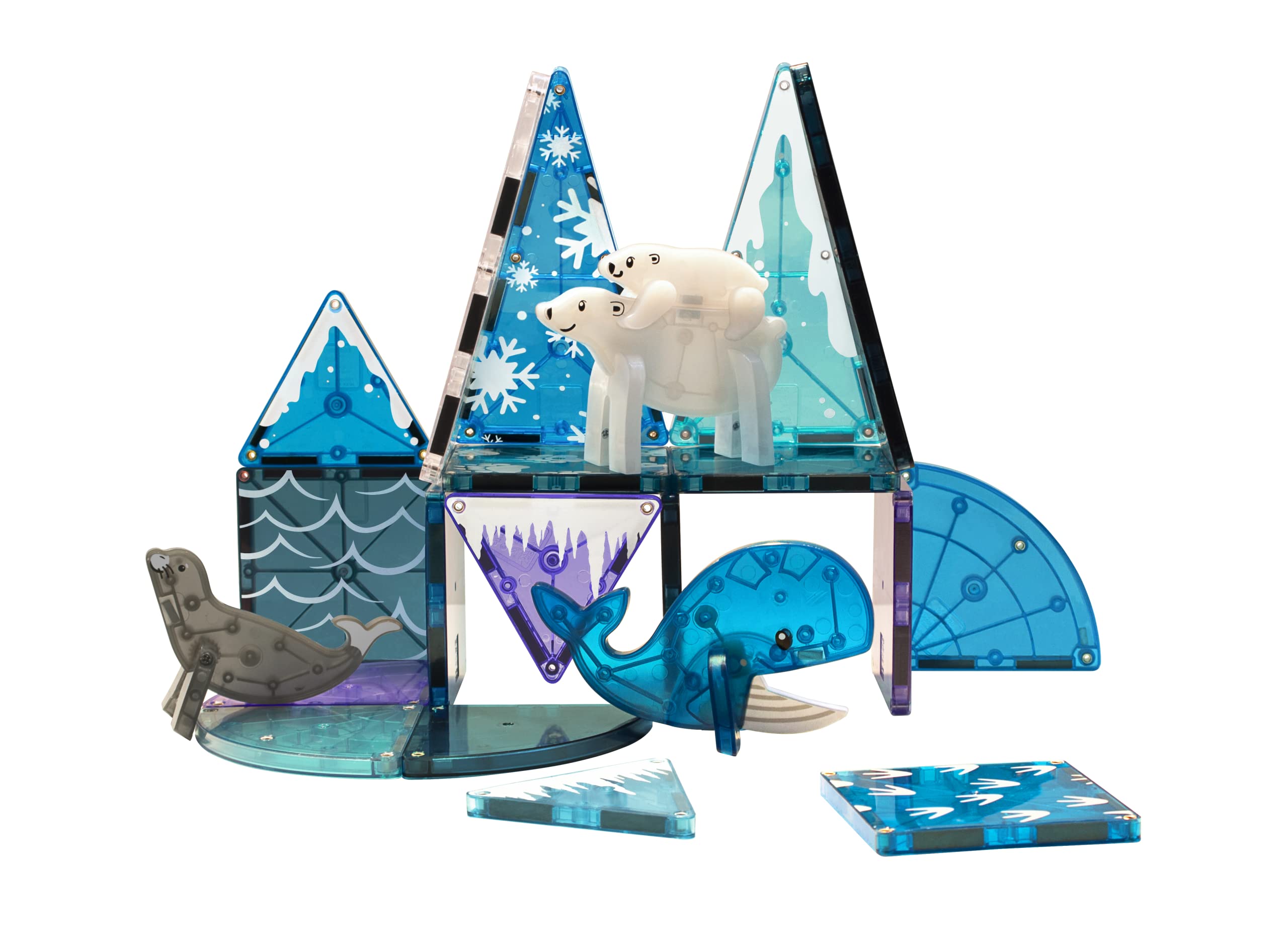 Magna-Tiles Arctic Animals Set - 25-Piece Magnetic Building Tiles | Ages 3+ 5