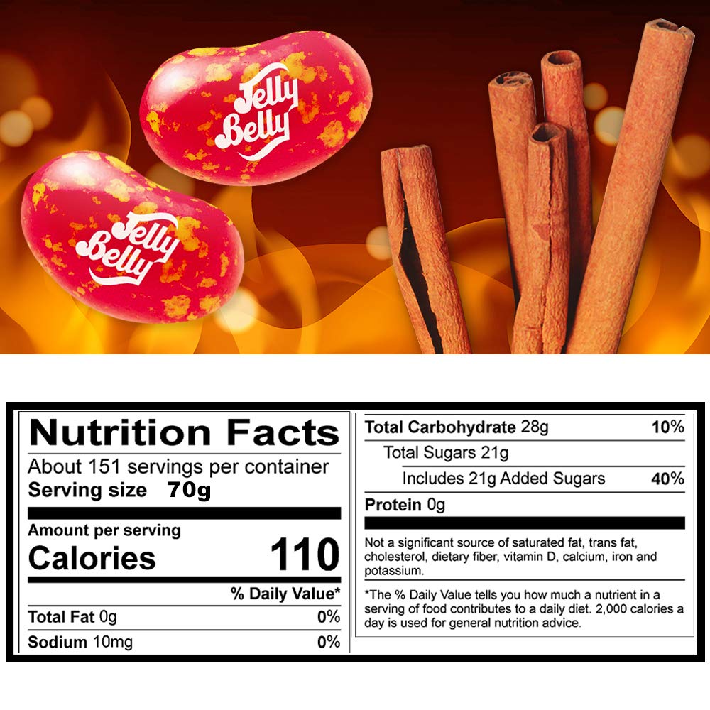 Jelly Belly Hot Cinnamon Jelly Beans - 12 x 70g Re-sealable Grab and Go Bags 5