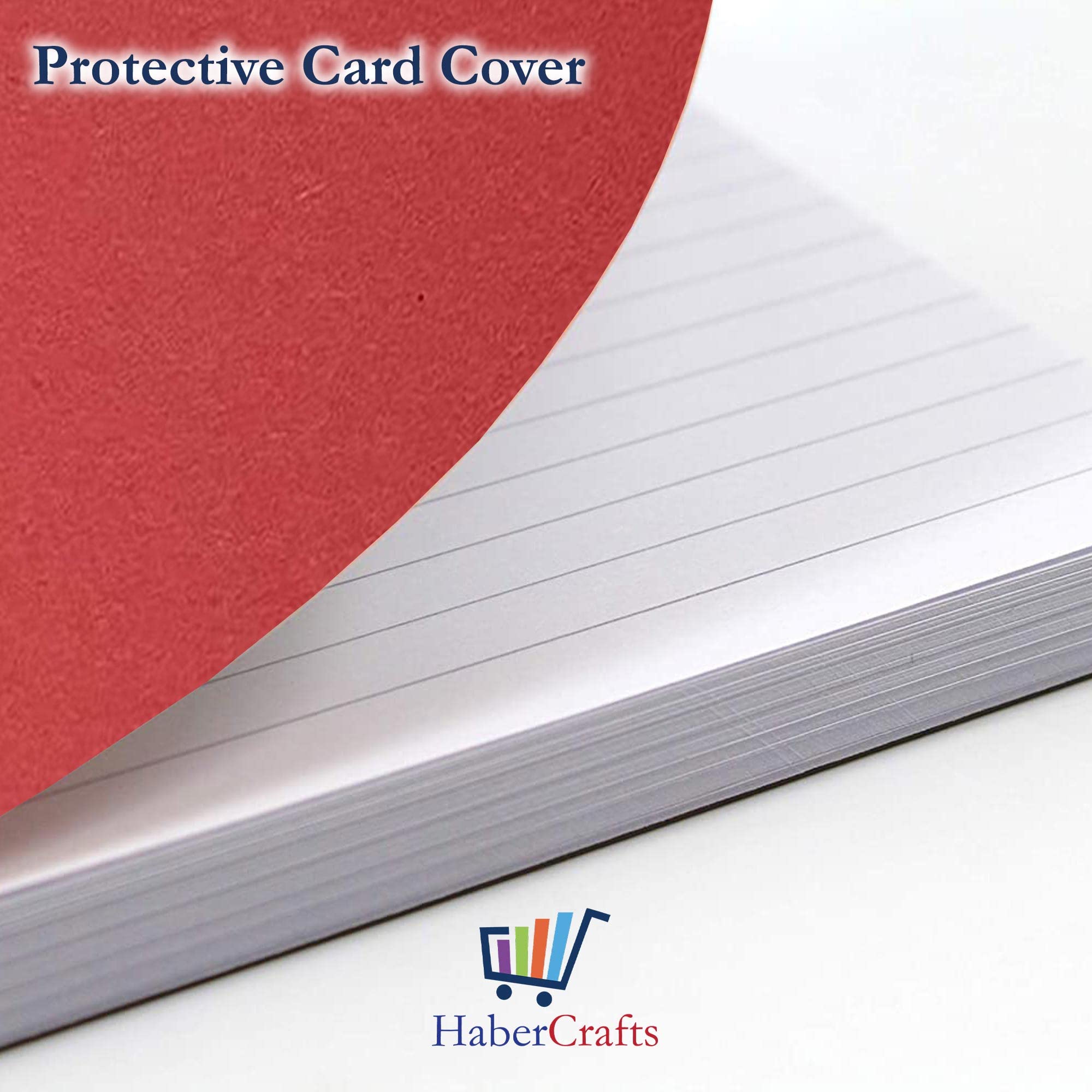 Habercrafts Wirebound Revision Flashcards - A6, 140gsm Ruled Card, Pack of 5 | Spiral Bound 5