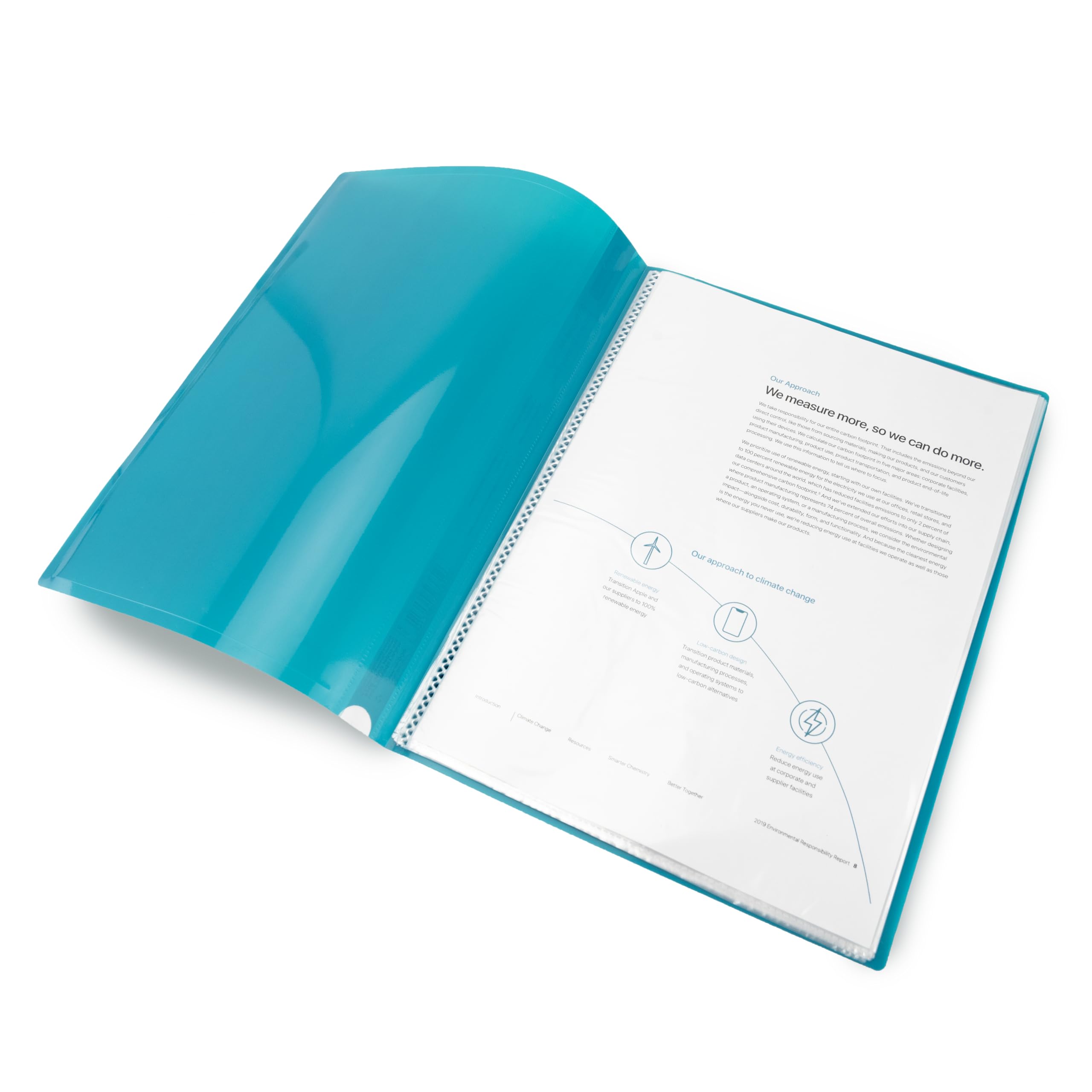 RAPESCO 0919 A4 Project Presentation Display Book - 20 Pockets, Assorted Bright Colours, Pack of 10 6