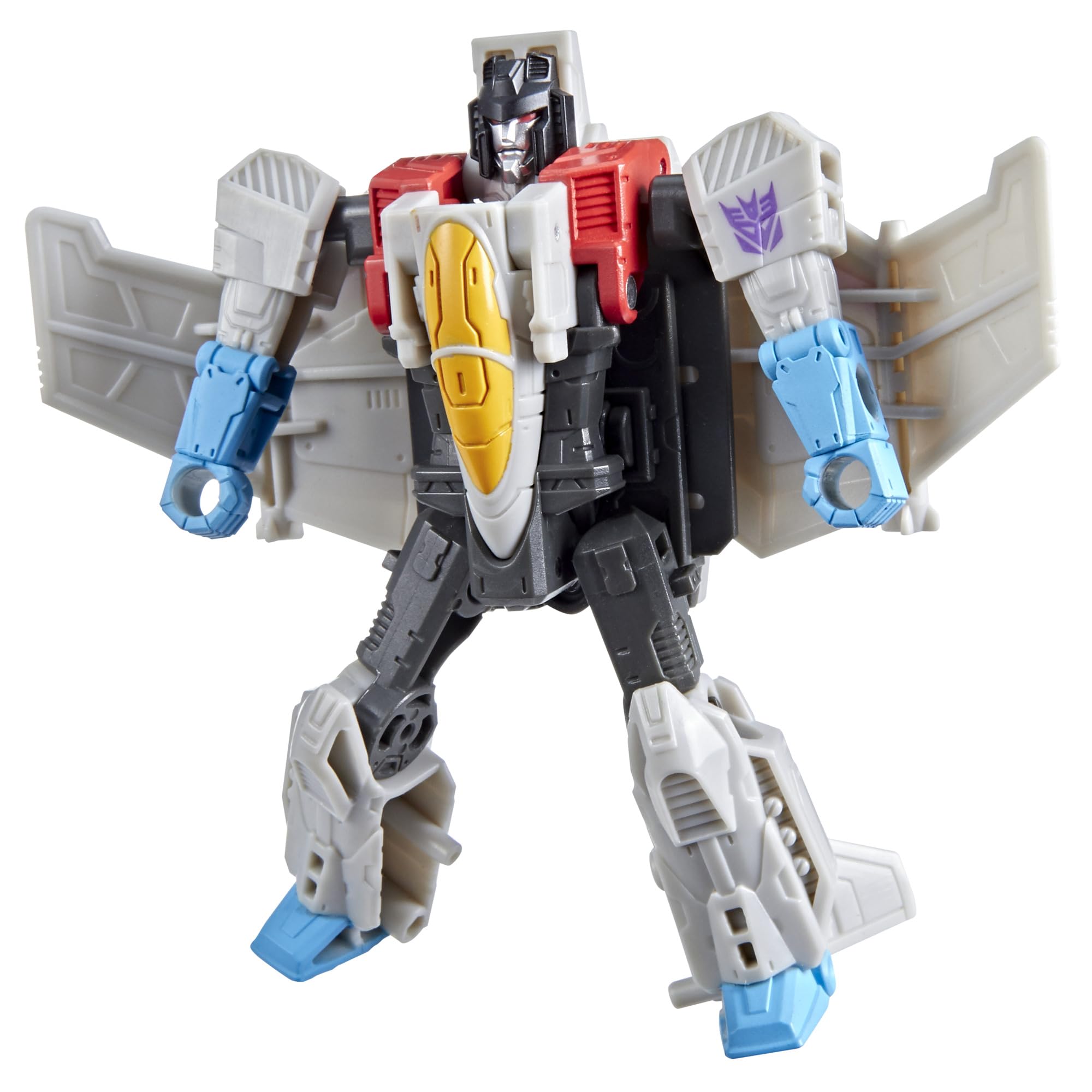Transformers CYBERWORLD Cyber Changers Starscream Action Figure | 10 cm Robot | 4-Step Conversion
