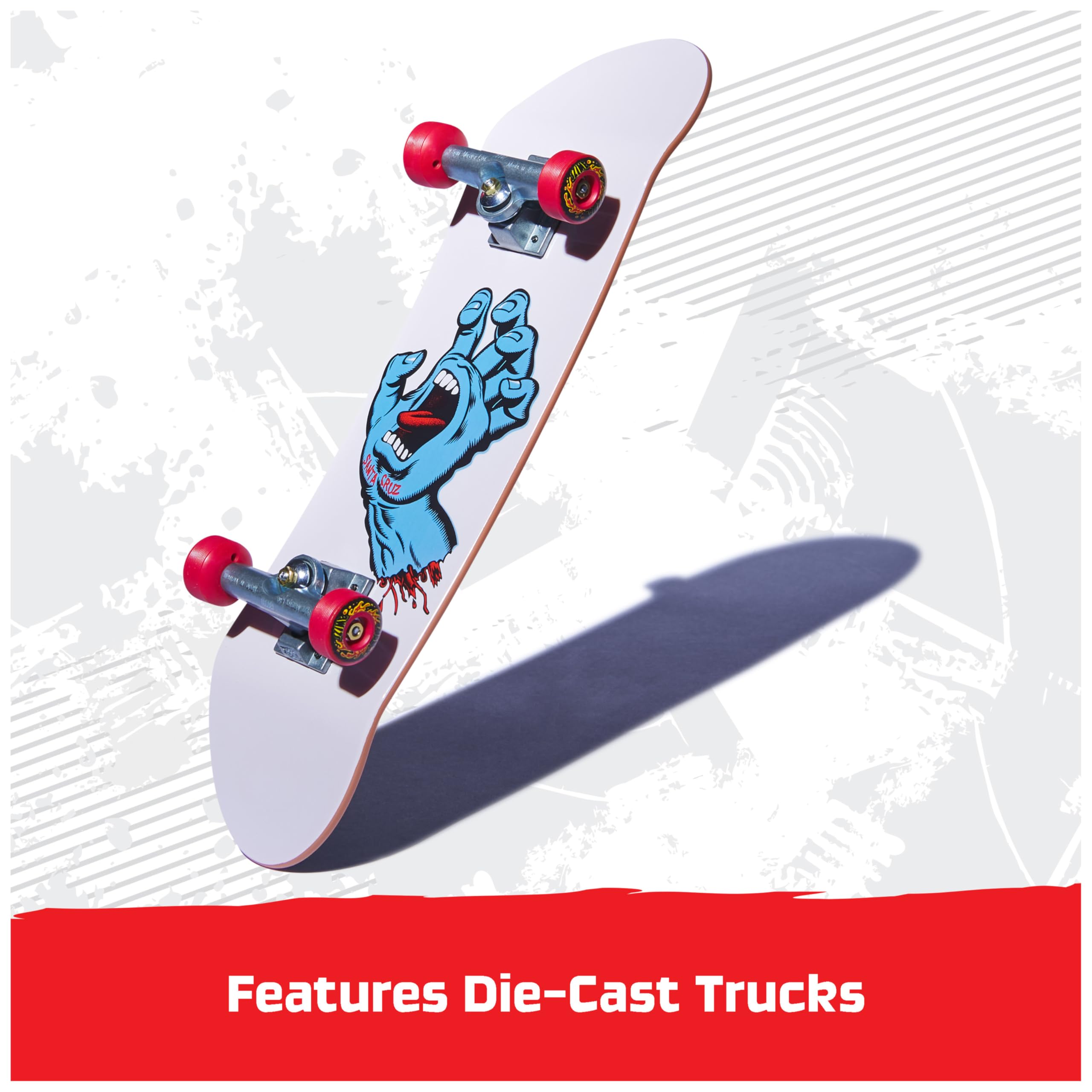 Tech Deck Santa Cruz Handboard - Authentic Mini Skateboard for Kids 6+
