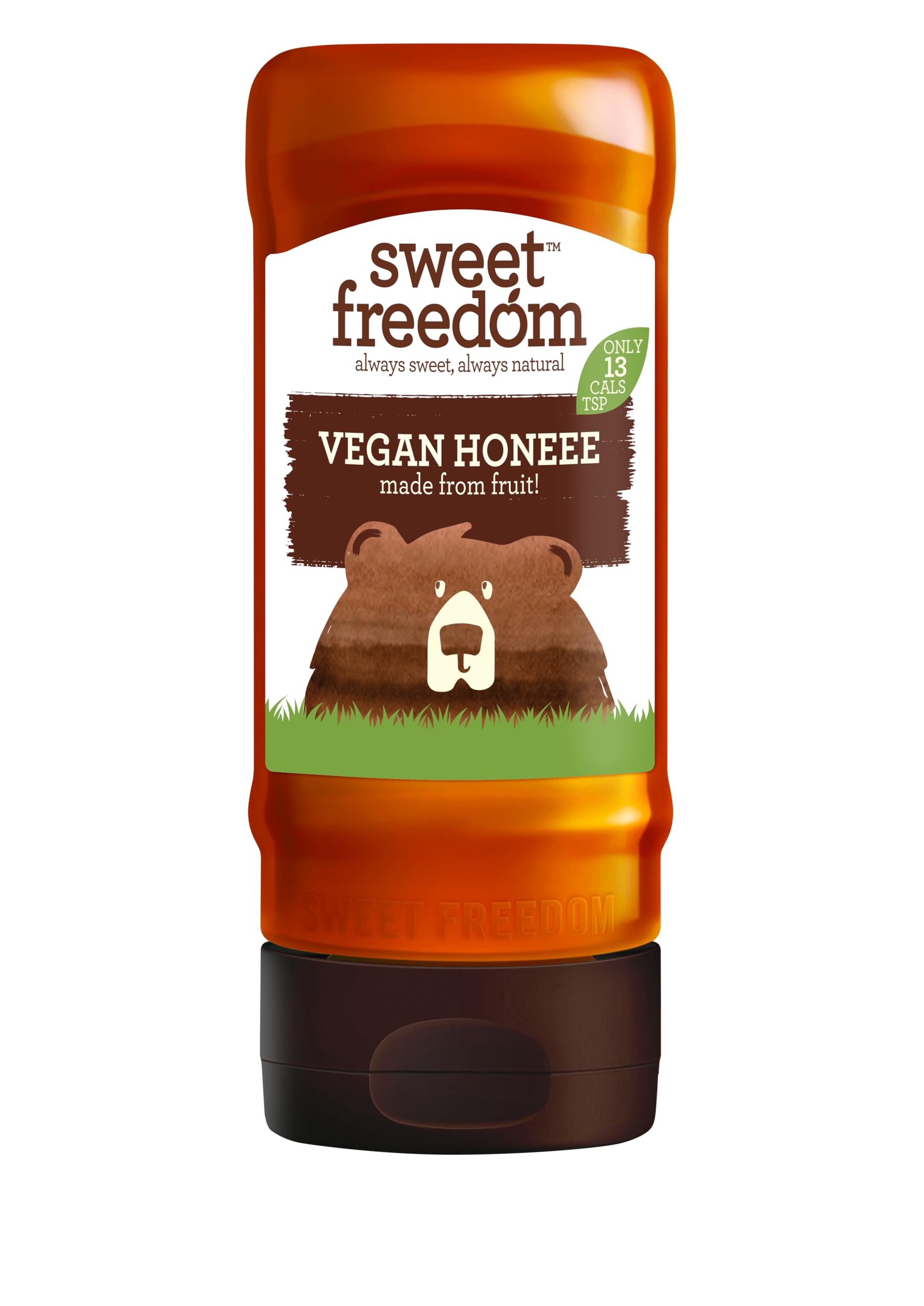 Sweet Freedom Veganer Honigsirup – 350 g | Natürlicher, toller Geschmack mit Süße aus Früchten | Ideal für Kaffee, Backwaren und Desserts | Keine Konservierungsstoffe oder Allergene | Vegan | Nur 13 Kalorien pro Teelöffel 1
