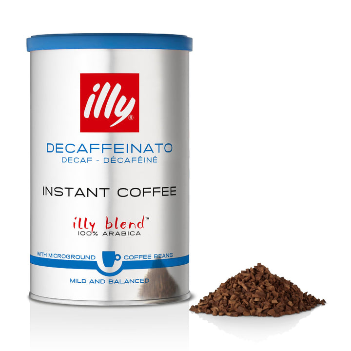 illy Decaffeinated Instant Coffee, Medium Roast, 100% Arabica, 6 x 95g