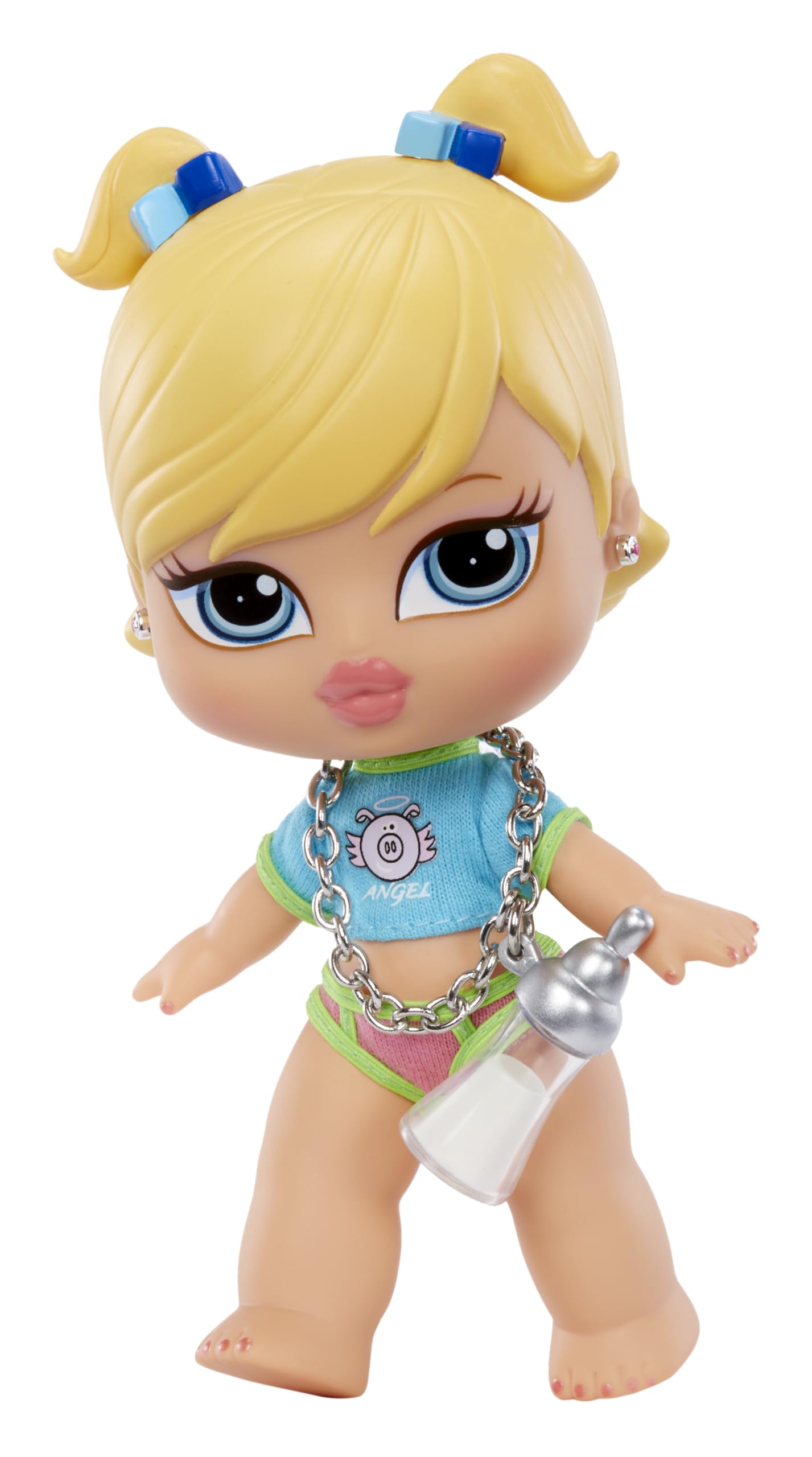 Bratz Babyz Collectible Fashion Doll - Cloe with Real Fashions, Flocked Pet & Baby Bottle Necklace - Ages 3+ 2