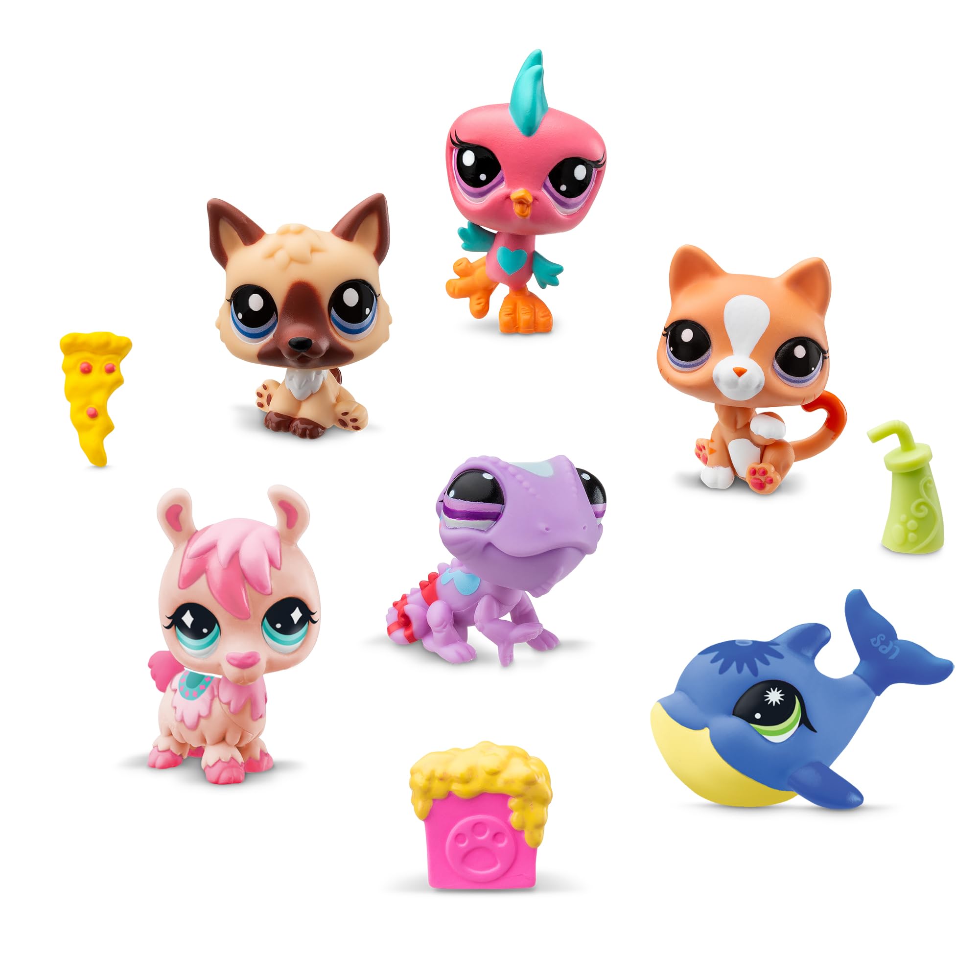Littlest Pet Shop Bandai Playful Pet Hotel - 6 LPS Minis with Accessories & Virtual Code 3