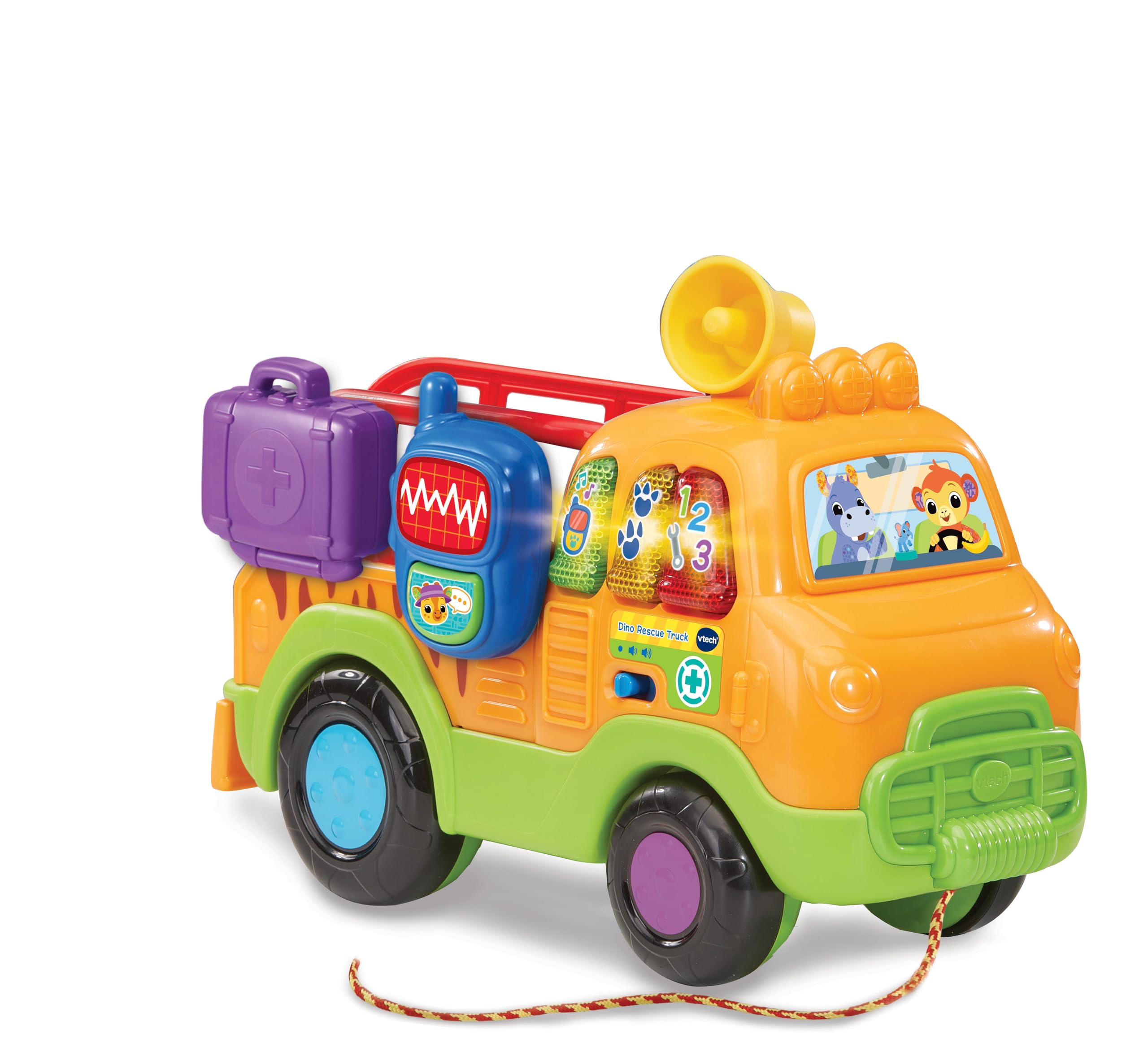 VTech Dino Rescue Truck - Pull-Along Role-Play Toy with Sound, Music & Lights 2