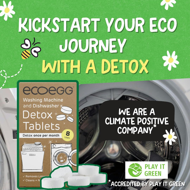 Ecoegg - Detox Tablets for Washing Machine and Dishwasher, 8 Tablets