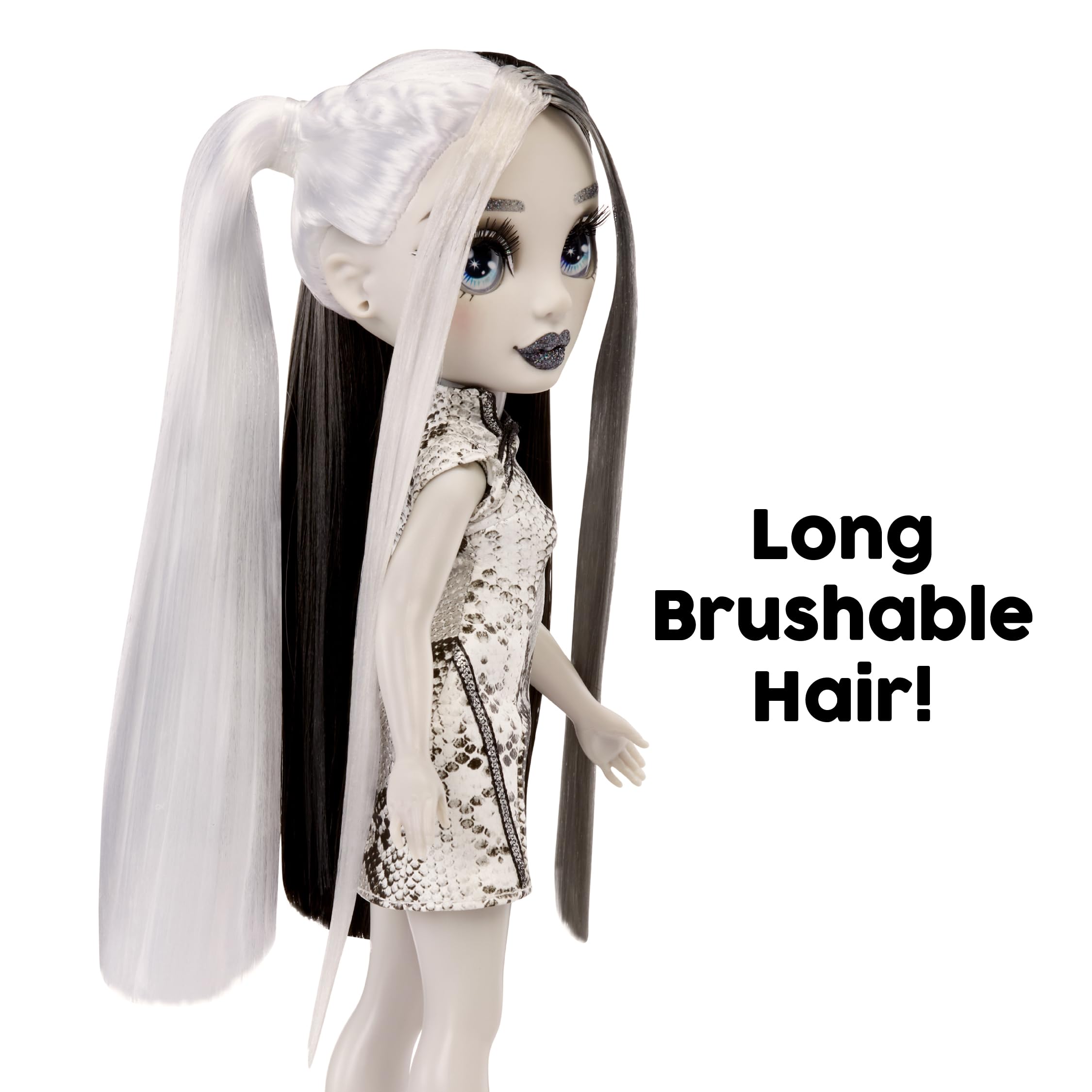 Rainbow High Shadow High Heather Grayson - 28cm Grayscale Fashion Doll with Black & White Hair, Outfit, Shoes & Handbag