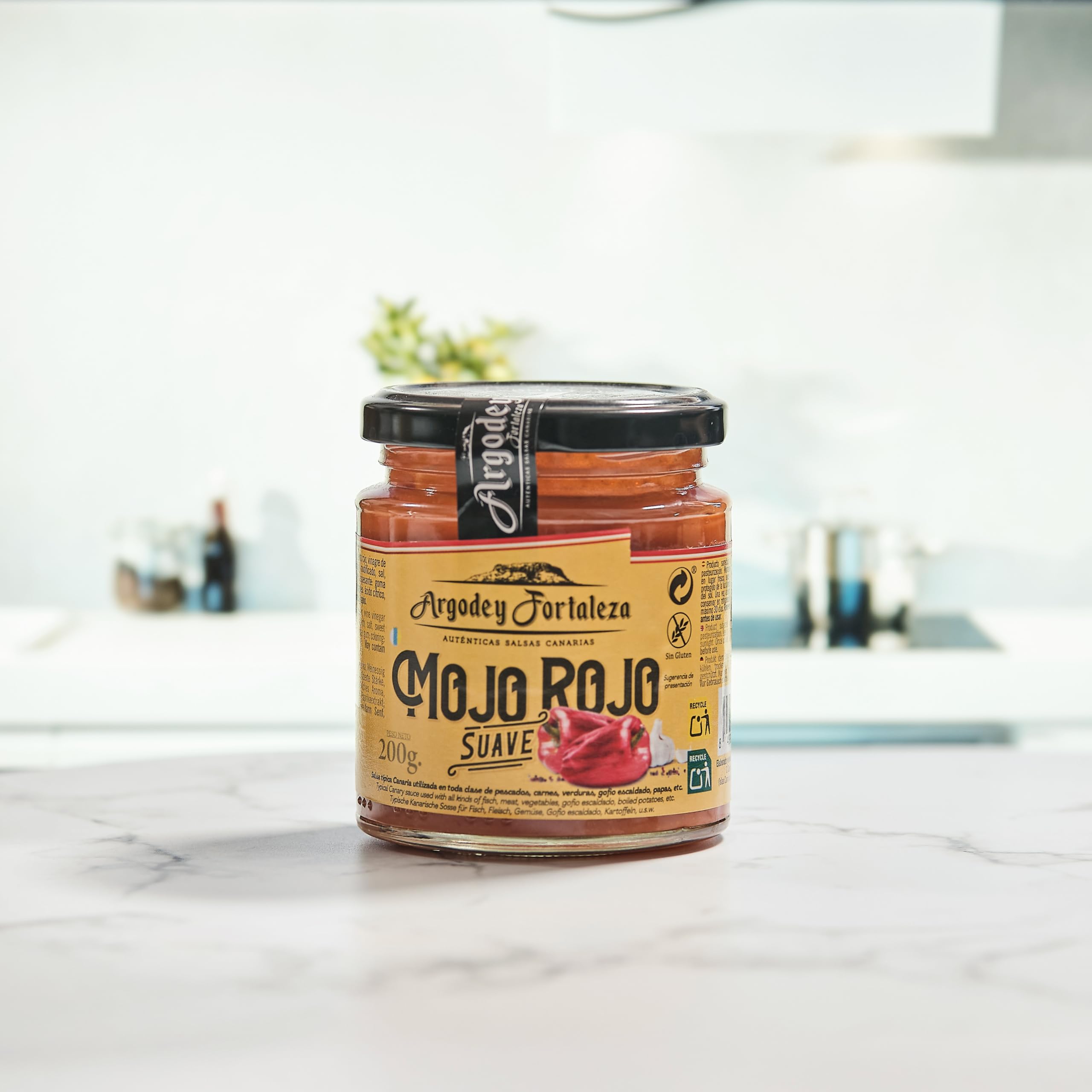Argodey Fortaleza Mild Red Mojo - Authentic Canarian Recipe | 200g | Red Pepper & Garlic 2