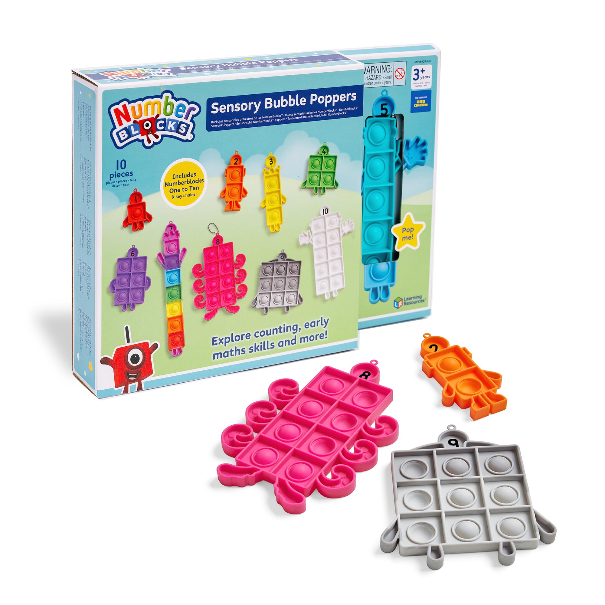 Learning Resources Numberblocks Sensory Bubble Poppers - Educational Fidget Toy for Kids 3+