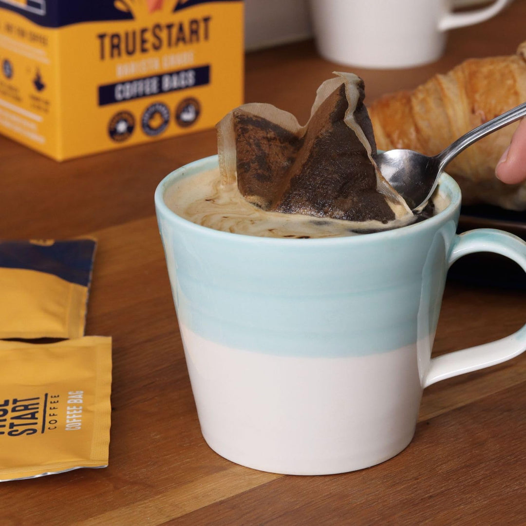 TrueStart - Smooth Energising Colombian Arabica Coffee Bags (10-Pack), Mycotoxin-Free, Gluten-Free, Rich in Antioxidants