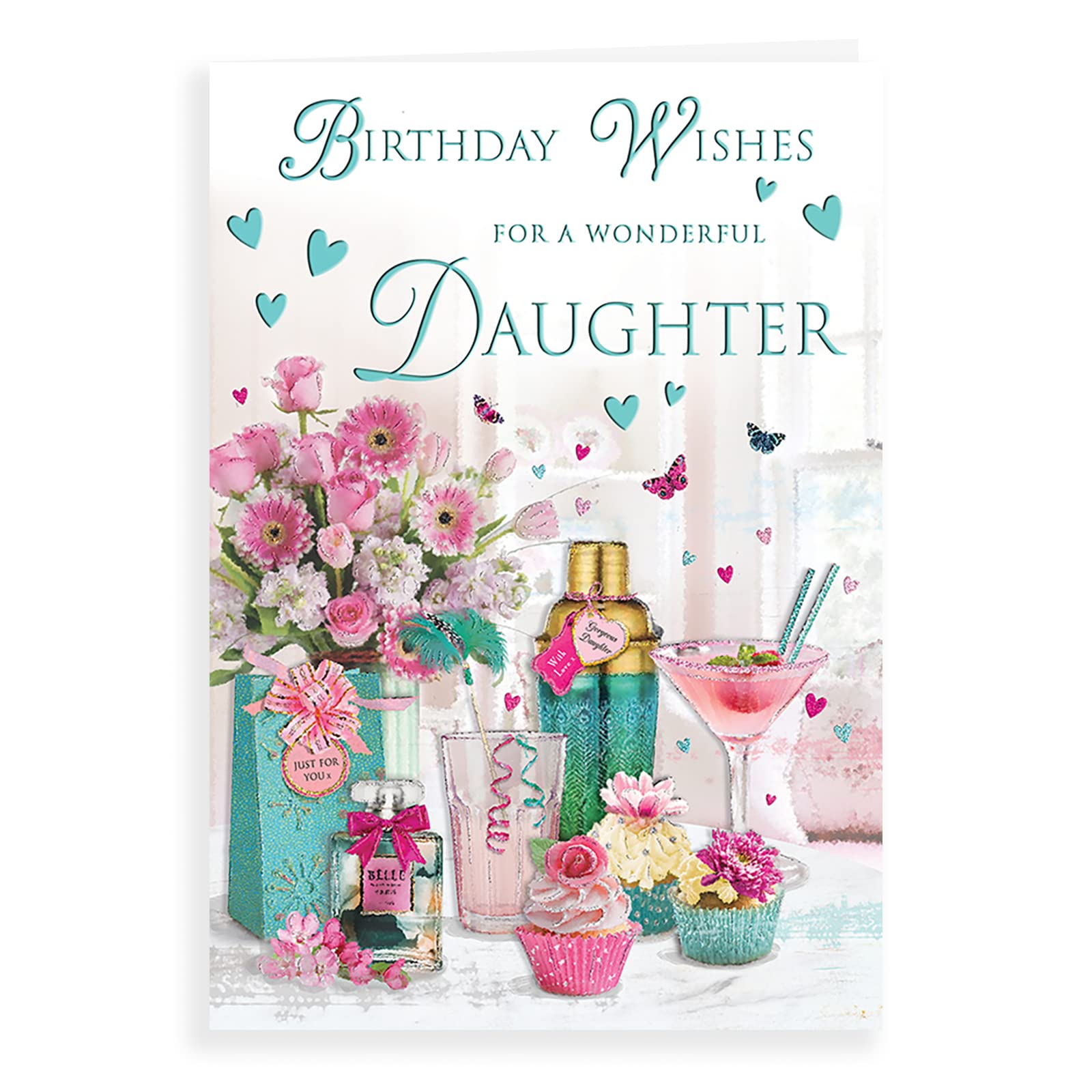 Piccadilly Greetings Regal Publishing Birthday Card for Daughter | 9 x 6 Inches | Teal 1