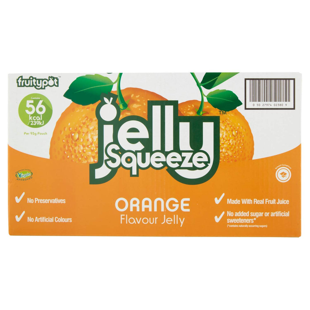 JellySqueeze - Orange Flavour Jelly Pouches, 16 x 95g