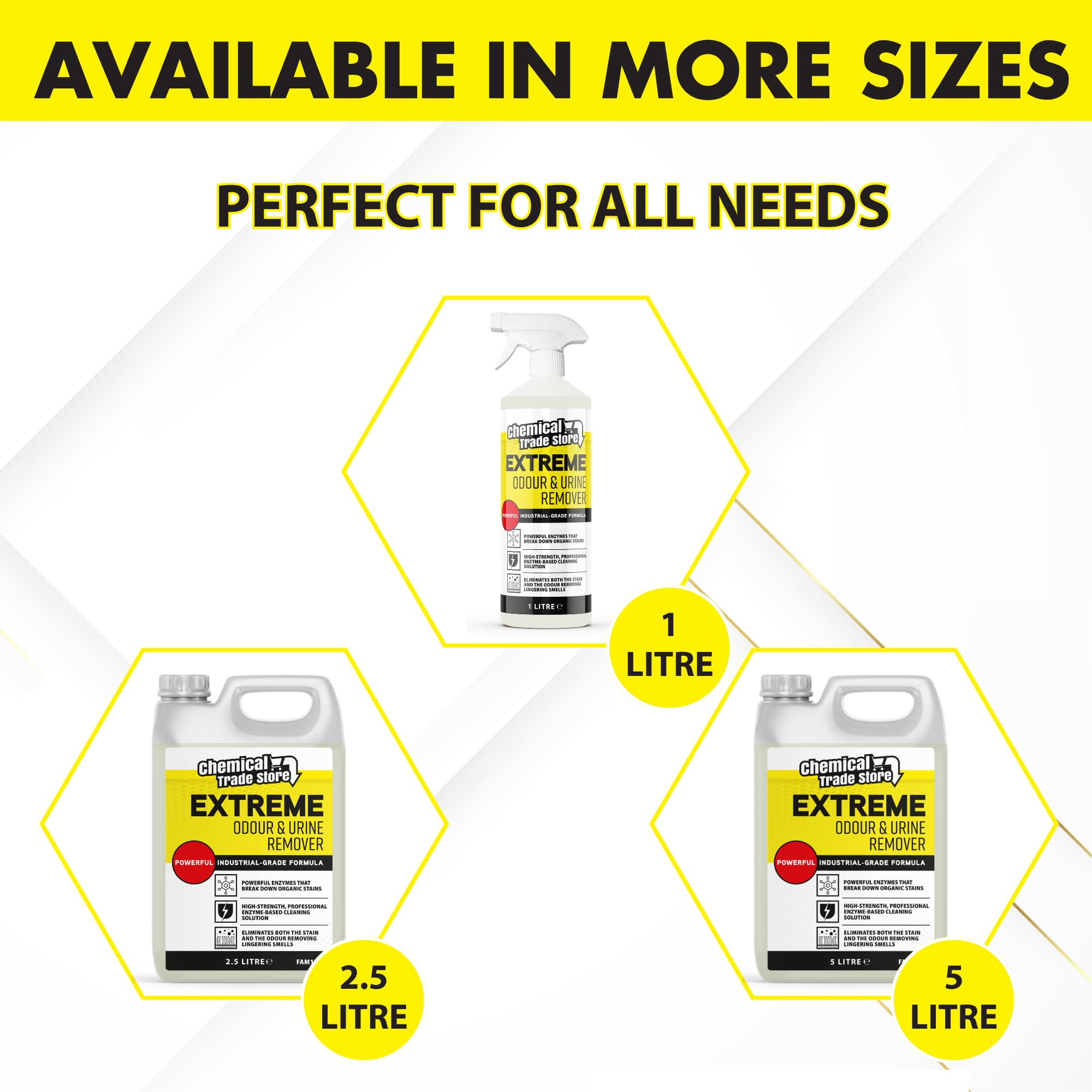 Chemical Trade Store Extreme Odour & Urine Remover - 1L Enzyme-Based Cleaner for Pet Stains 5