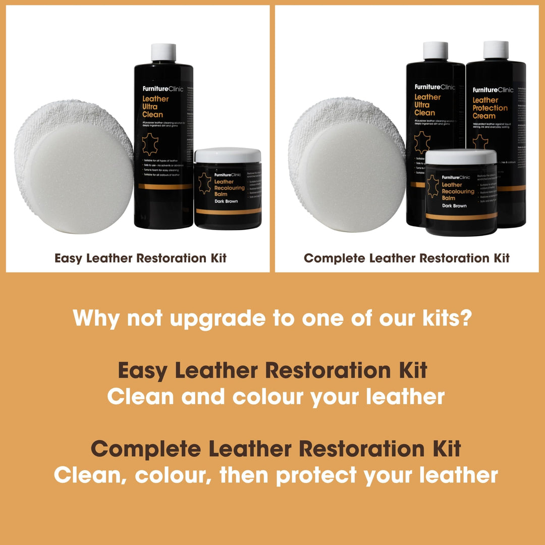 Furniture Clinic Leather Recolouring Balm - Ivory Shade for Faded & Scratched Sofas, Car Seats, Shoes, and Clothing