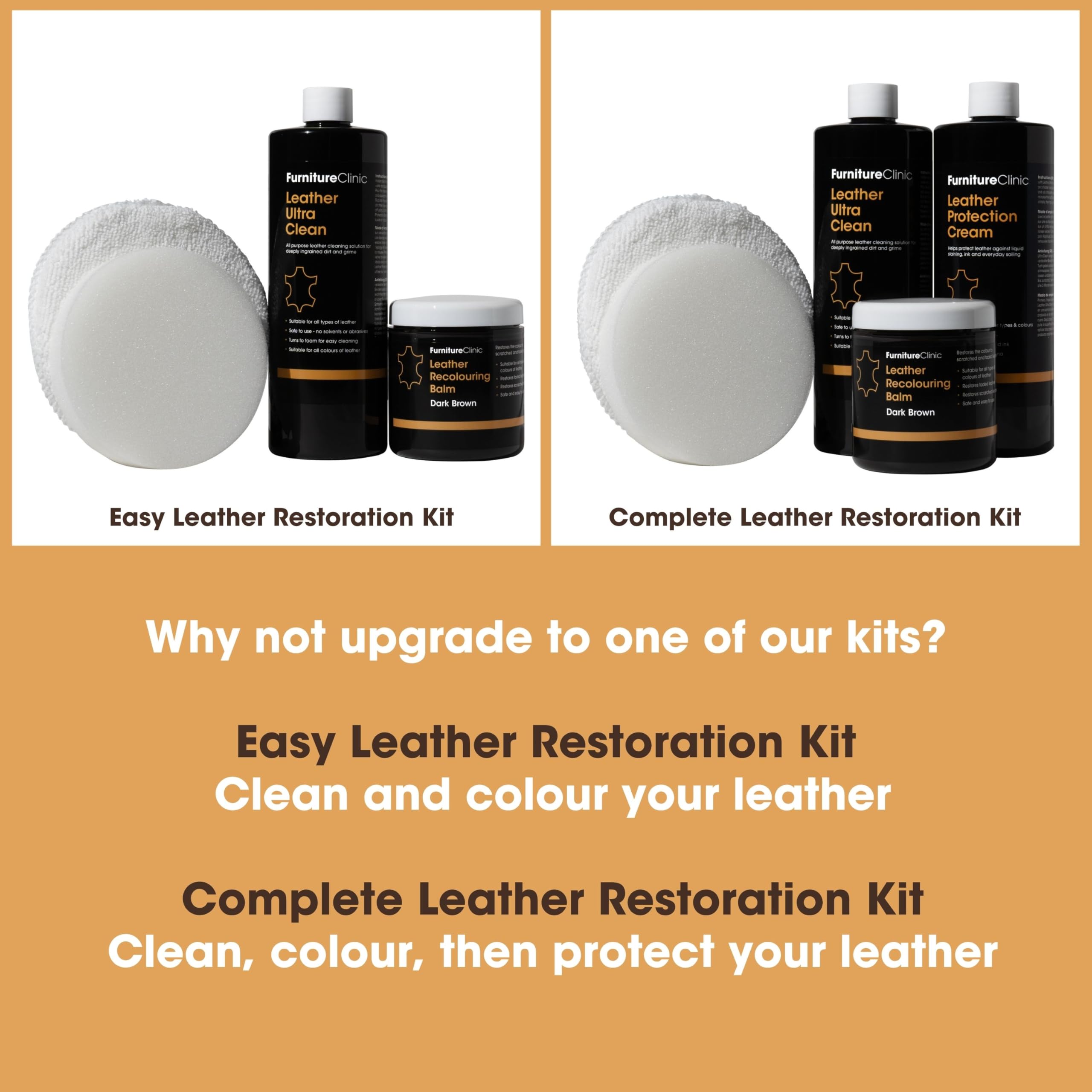Furniture Clinic Leather Recolouring Balm - Ivory Shade for Faded & Scratched Sofas, Car Seats, Shoes, and Clothing 11