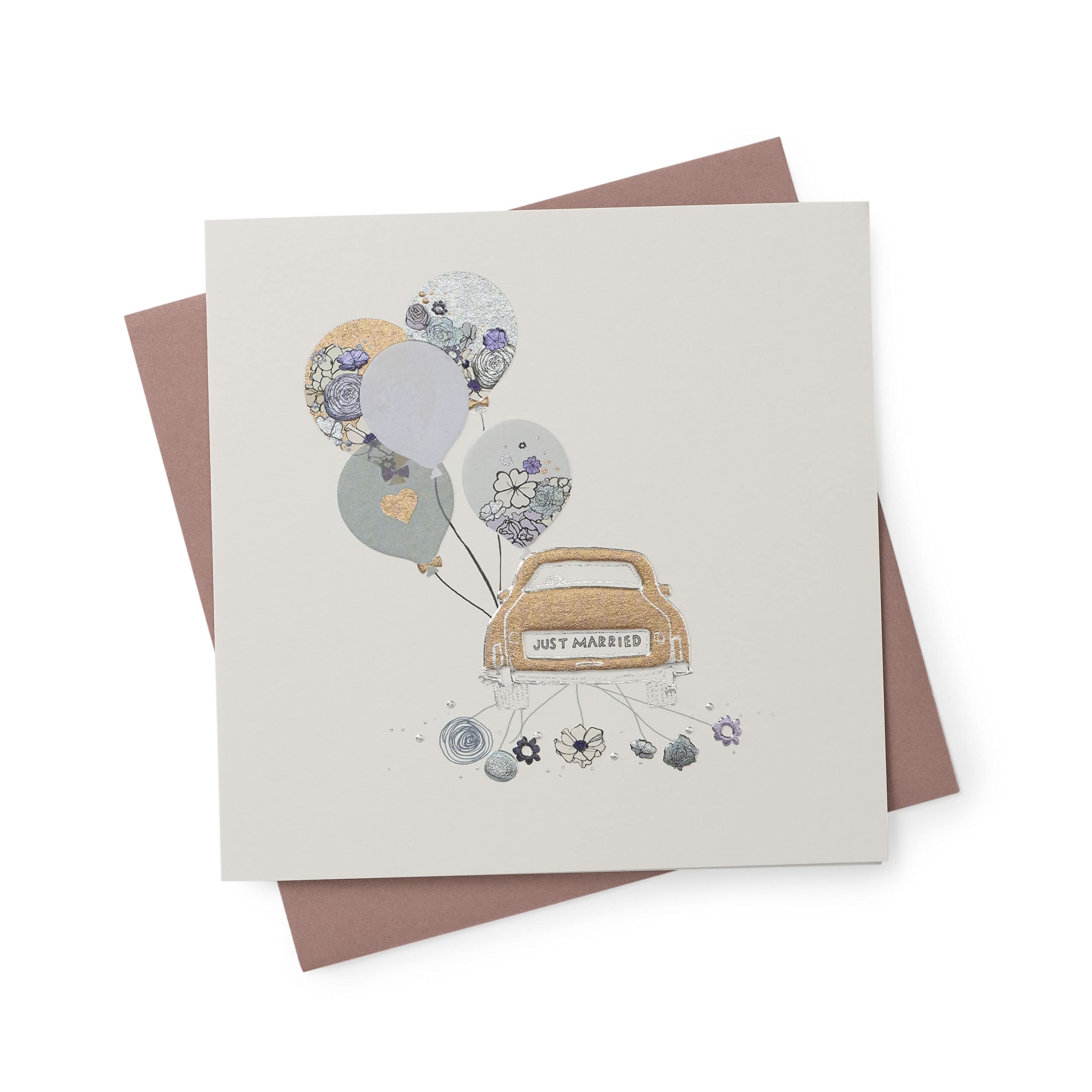 Kindred Just Married Car Wedding Card | 165 x 165 mm | FSC Certified