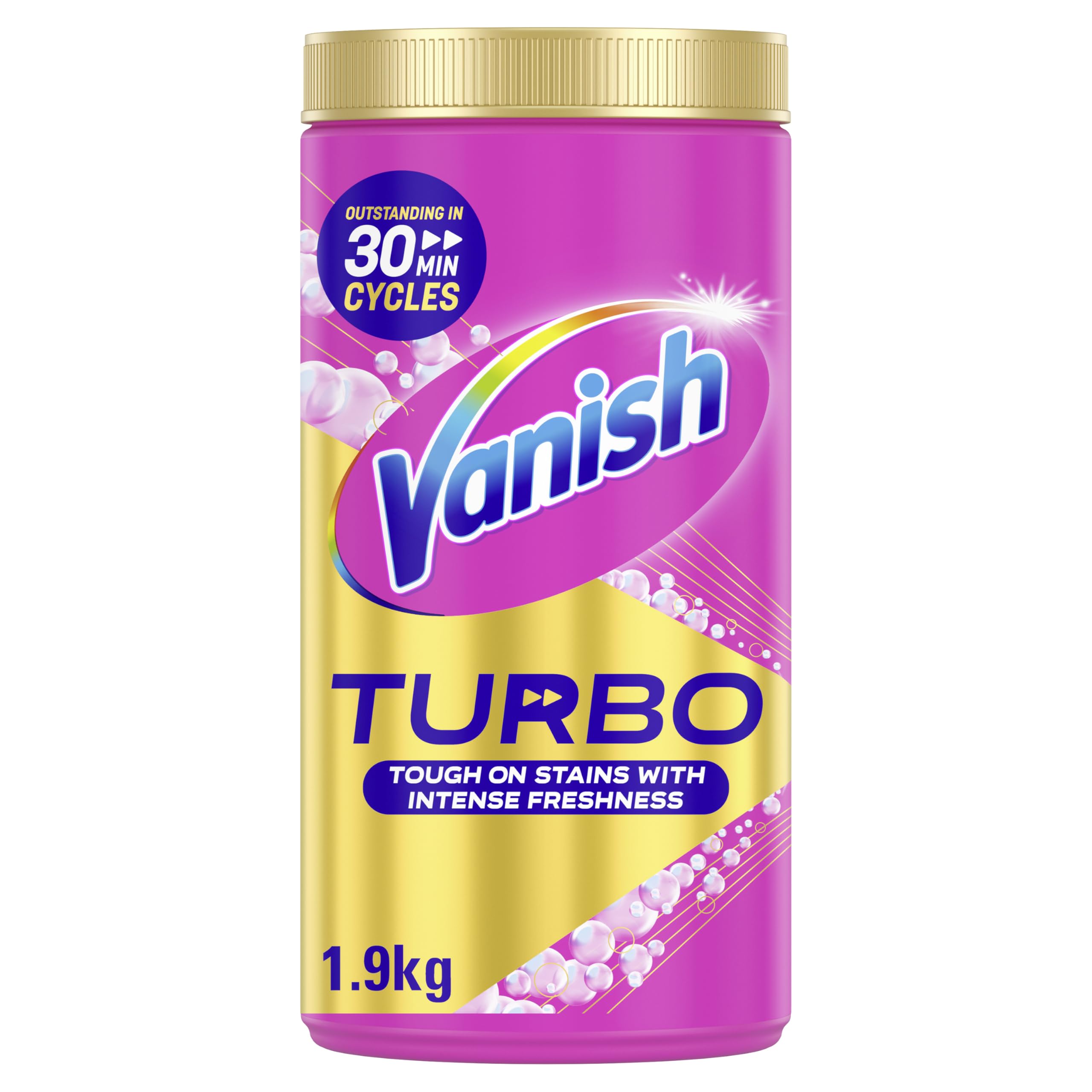 Vanish Turbo Stain Remover Powder - Boosted Oxi Action for Quick Wash | 1.9kg 1