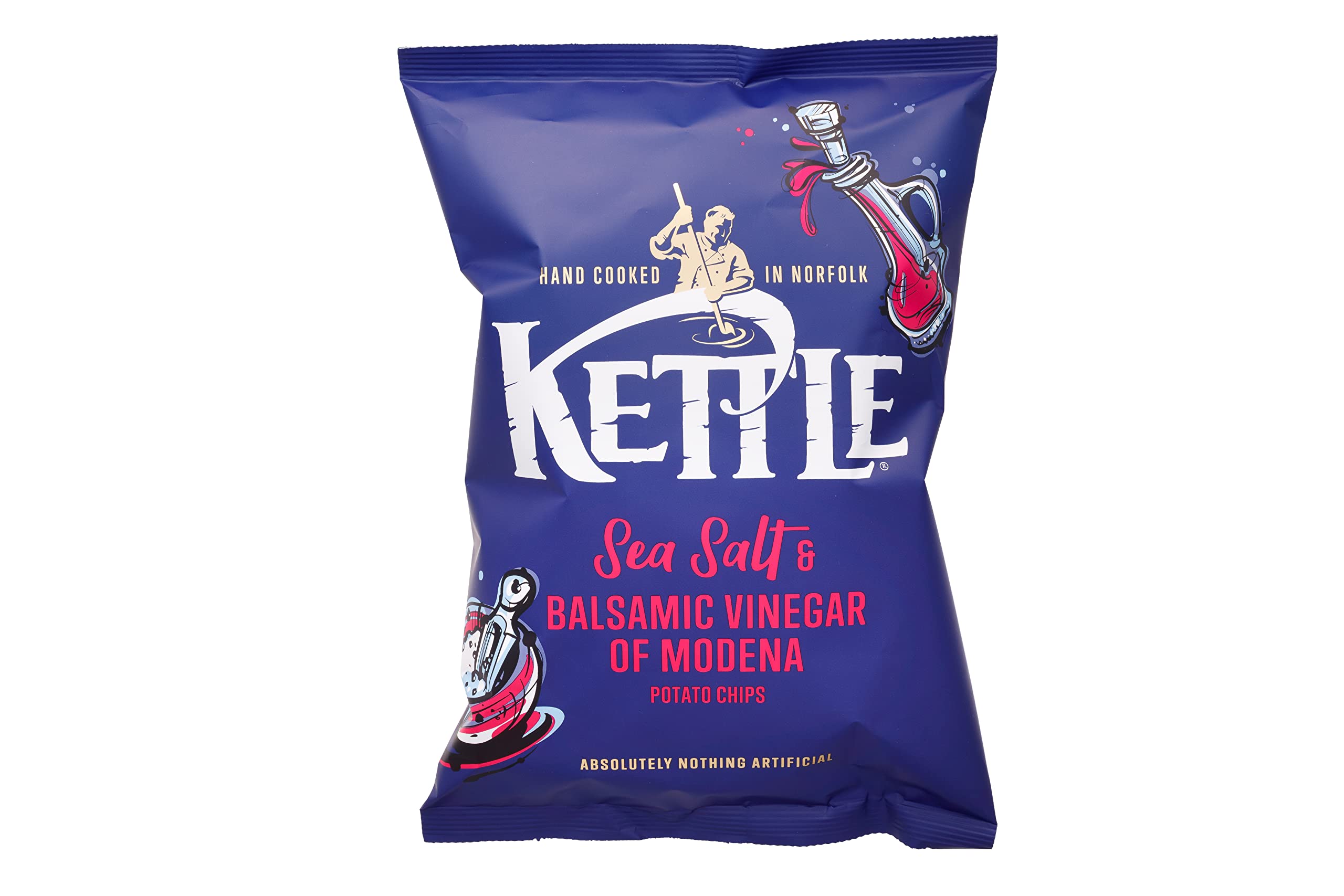 Kettle Sea Salt and Balsamic Vinegar of Modena Chips - Hand Cooked British Potatoes | 130g 1