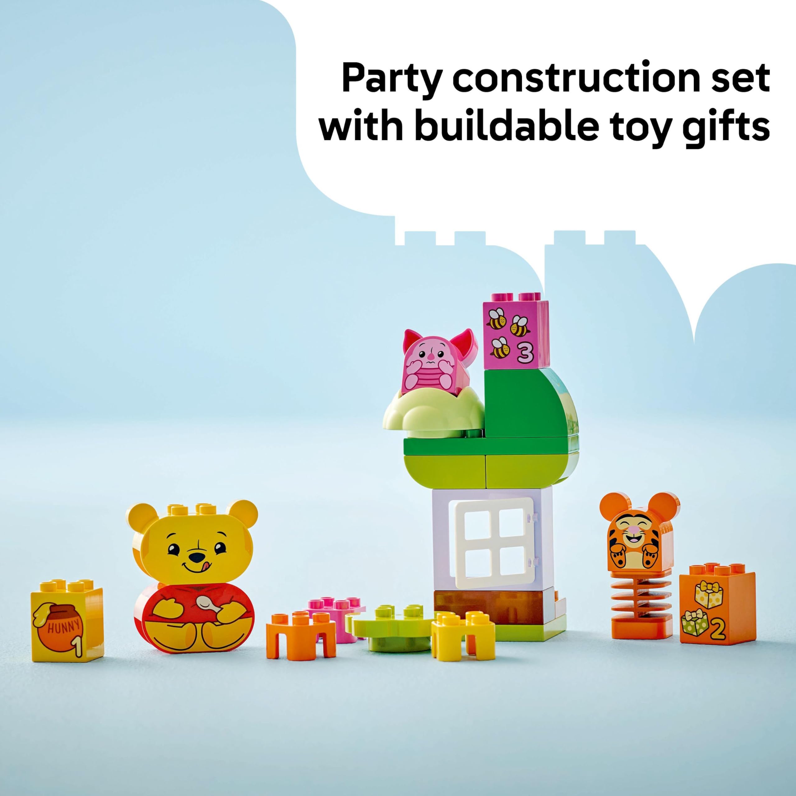 LEGO DUPLO Disney Winnie the Pooh’s Birthday Party Building Toy - 22-Piece Set for Toddlers 18 Months+ 2