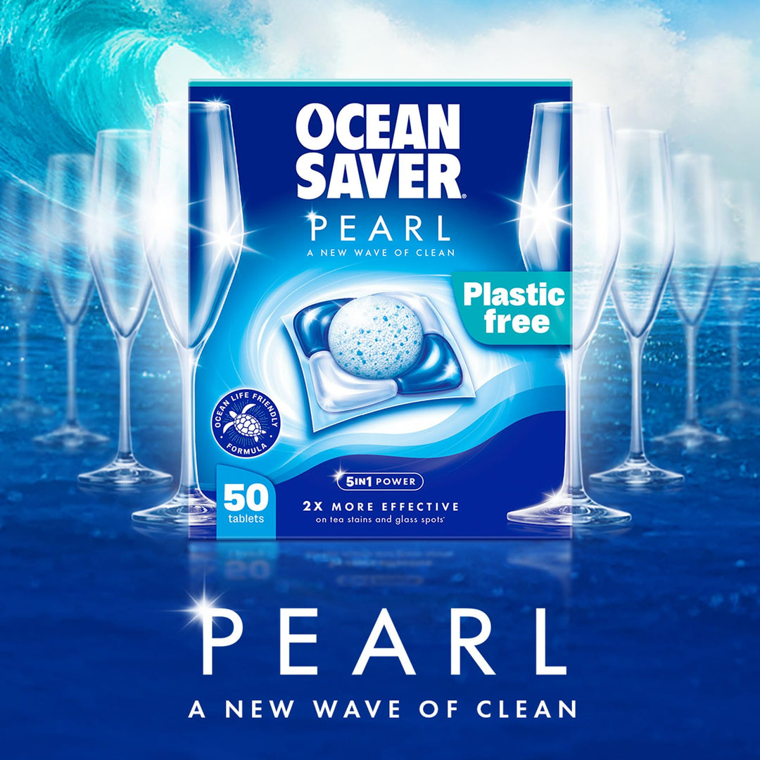 OceanSaver Pearl 5-in-1 Power Eco-Friendly Dishwasher Tablets - Pack of 50