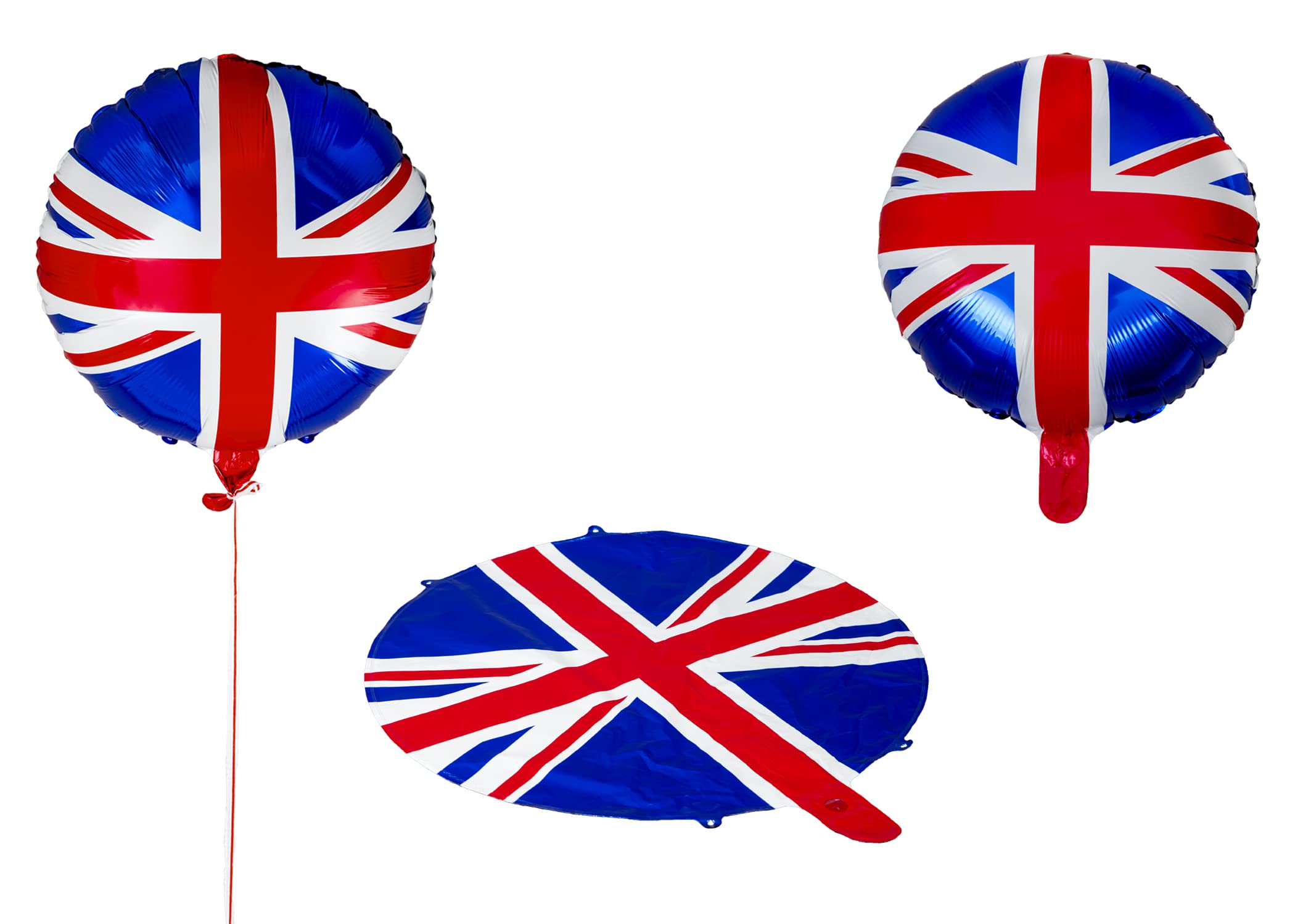 SHATCHI 10Pcs Large Union Jack Foil Balloon 18 Inch Helium Fill for British Parties 4