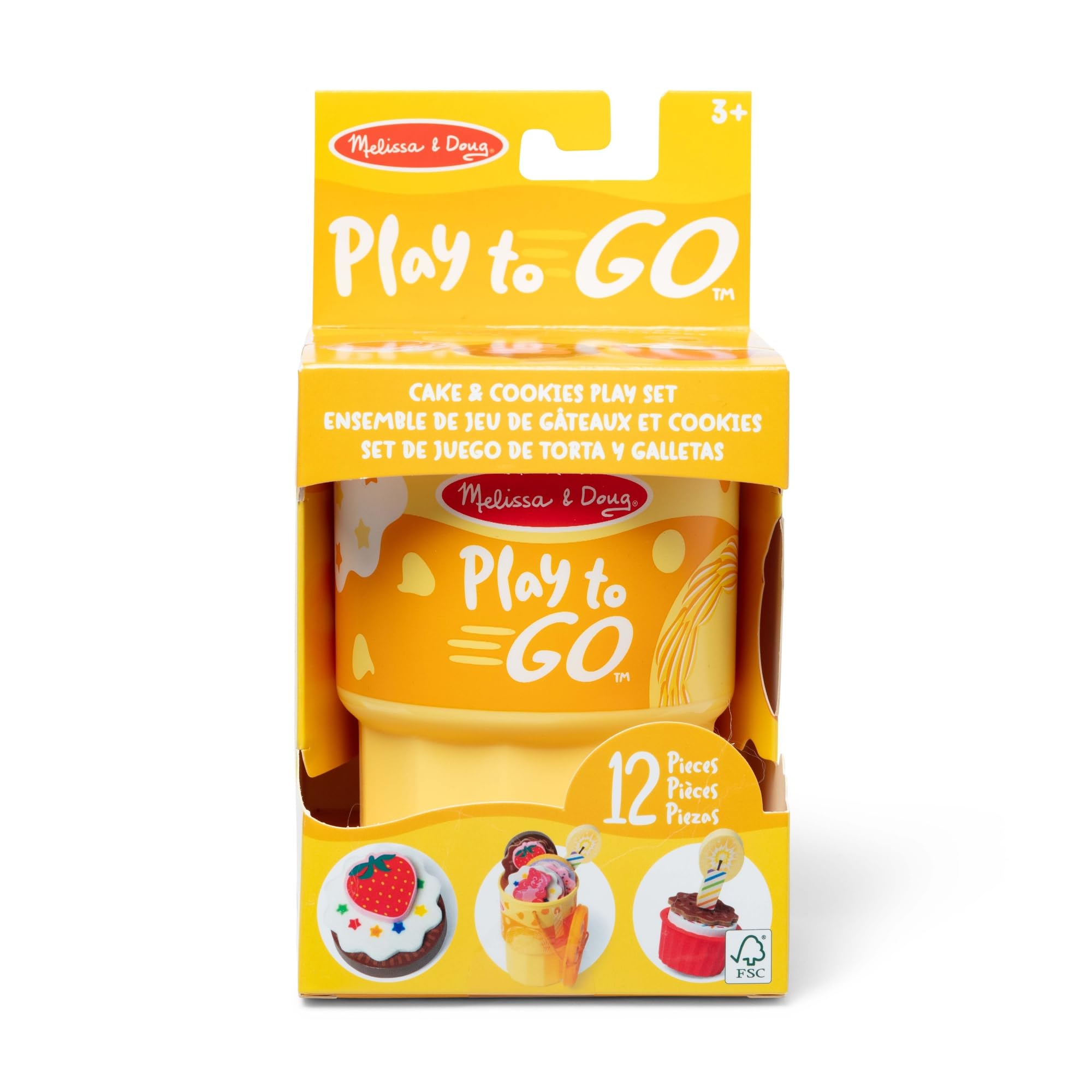 Melissa & Doug Play to Go Cake and Cookies Play Food Set - 12 Pieces | Ages 3-98 3