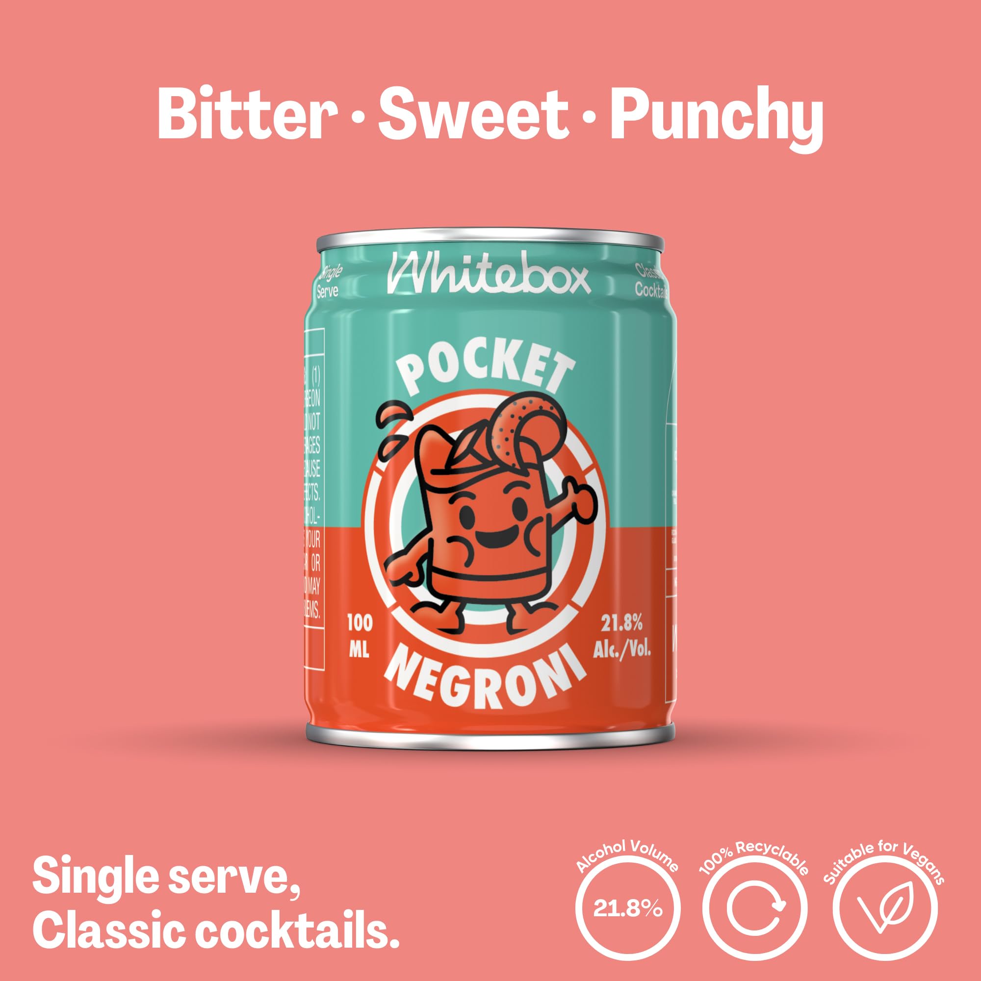 WHITEBOX COCKTAILS Pocket Negroni Single Serve Ready to Drink Cocktail | 21.8% ABV | 100ml Can 2