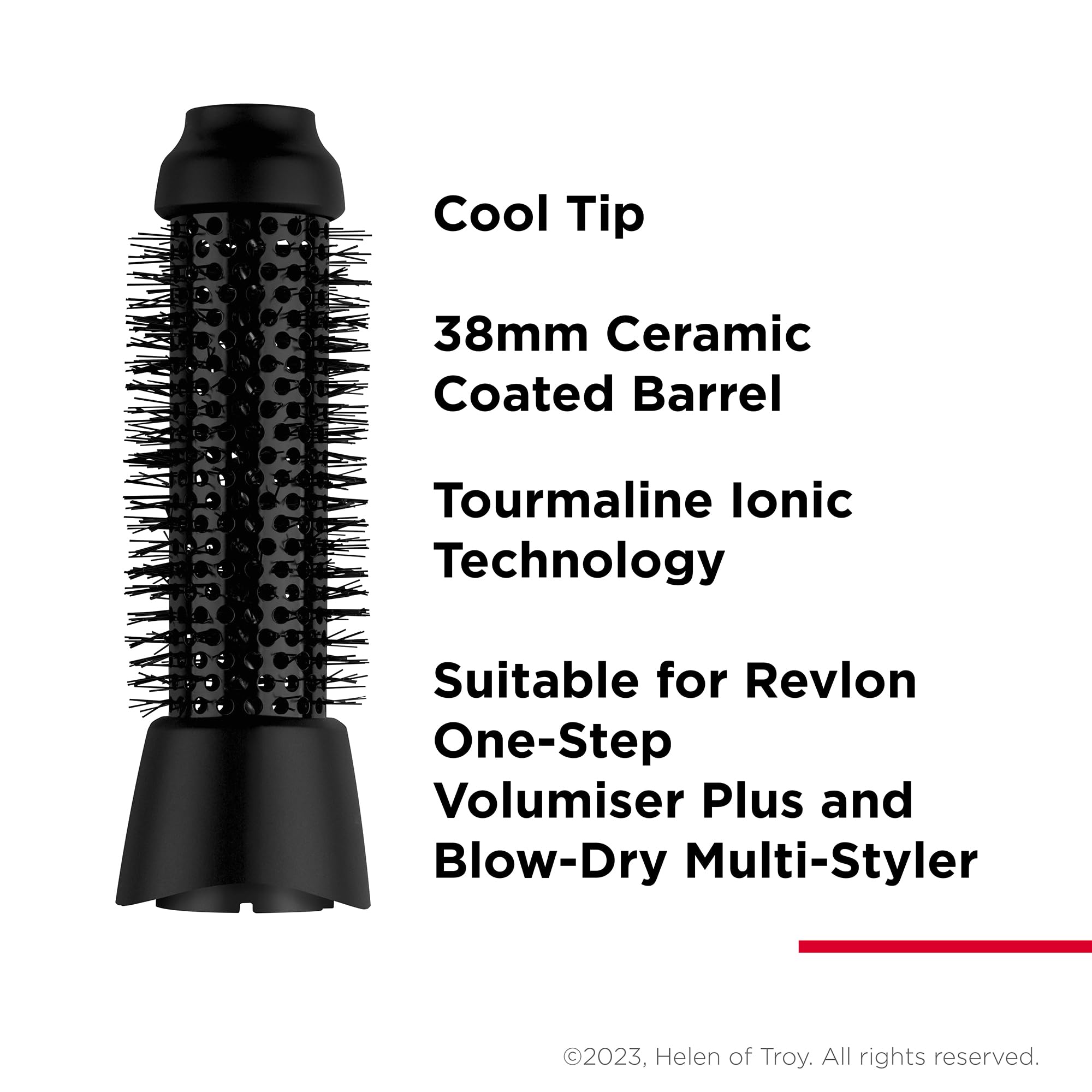 Revlon Round Brush Head Attachment - For One-Step Volumiser Plus & Blow-Dry Multi Styler | Ceramic Barrel | Thermal Bristles 3