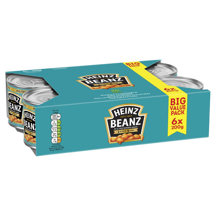 Heinz - Baked Beans Tinned Multipack 6x200g